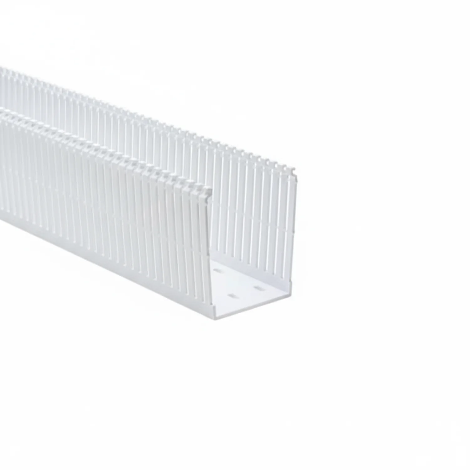 HellermannTyton 184-34005 High Density Slotted Wall Wiring Duct, 3" X 4", Non-Adhesive, PVC, White, 120ft/Carton