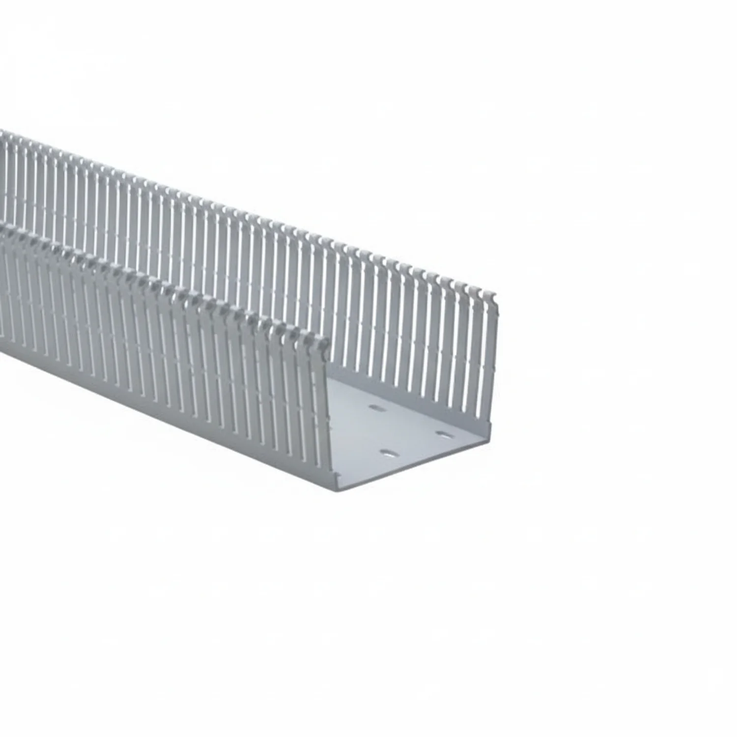 HellermannTyton 184-43003 High Density Slotted Wall Wiring Duct, 4" X 3", Non-Adhesive, PVC, White, 120ft/Carton