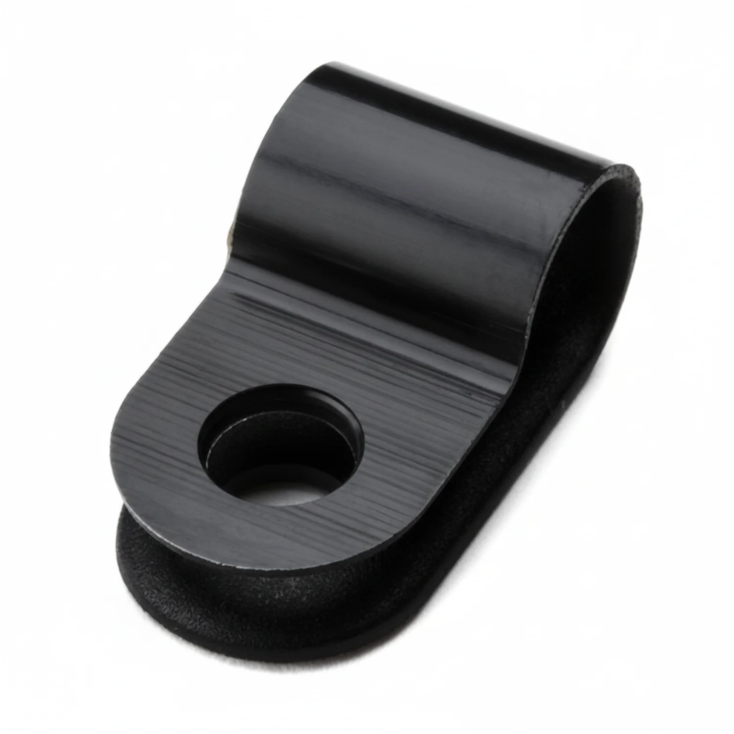 HellermannTyton 211-60002 P-Clamp, 0.39" Wide, 0.26'' Max Bundle Dia, 0.17'' Mounting Hole Dia, PA66HS, Black, 100/pkg