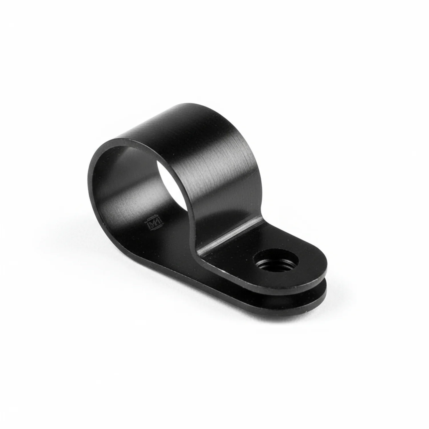 HellermannTyton 211-60050 P-Clamp, 0.39" Wide, 0.31'' Max Bundle Dia, 0.17'' Mounting Hole Dia, PA66HS, Black, 1000/pkg