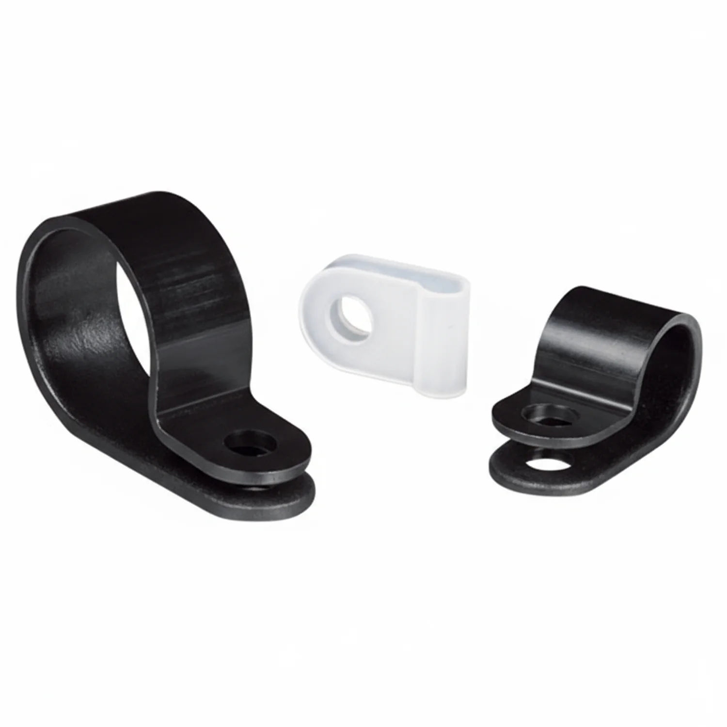 HellermannTyton 211-60059 P-Clamp, 0.39" Wide, 0.37'' Max Bundle Dia, 0.17'' Mounting Hole Dia, PA66, Natural, 1000/pkg