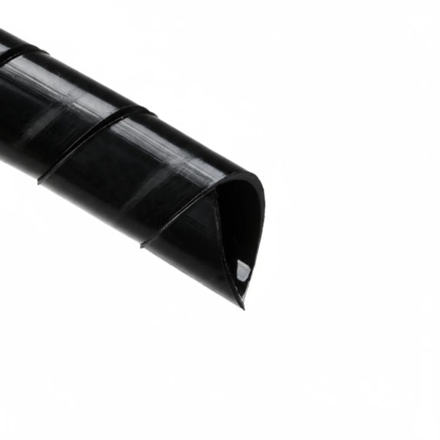 HellermannTyton 4N0C Spiralwrap Protective Sheathing, .75" Diameter, PA6, Black, 100 ft/roll