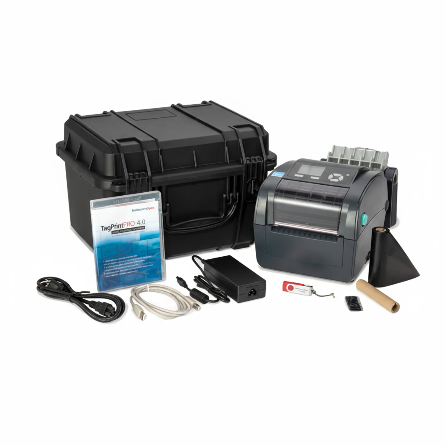 HellermannTyton 556-00239 TT230SM Thermal Transfer Printer Kit, 300 dpi, Black, 1/pkg