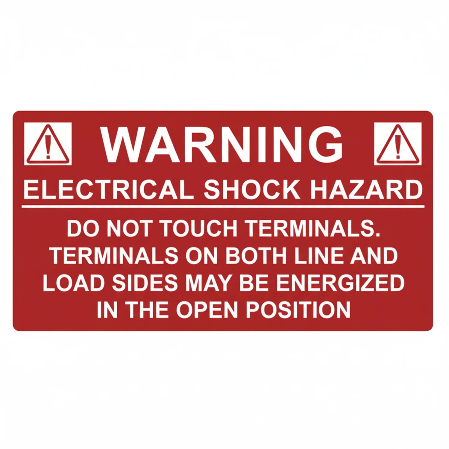 HellermannTyton 596-00233 Solar Label, WARNING ELECTRICAL SHOCK HAZARD, 3.75" x 2.0", VL, Red, 50/roll