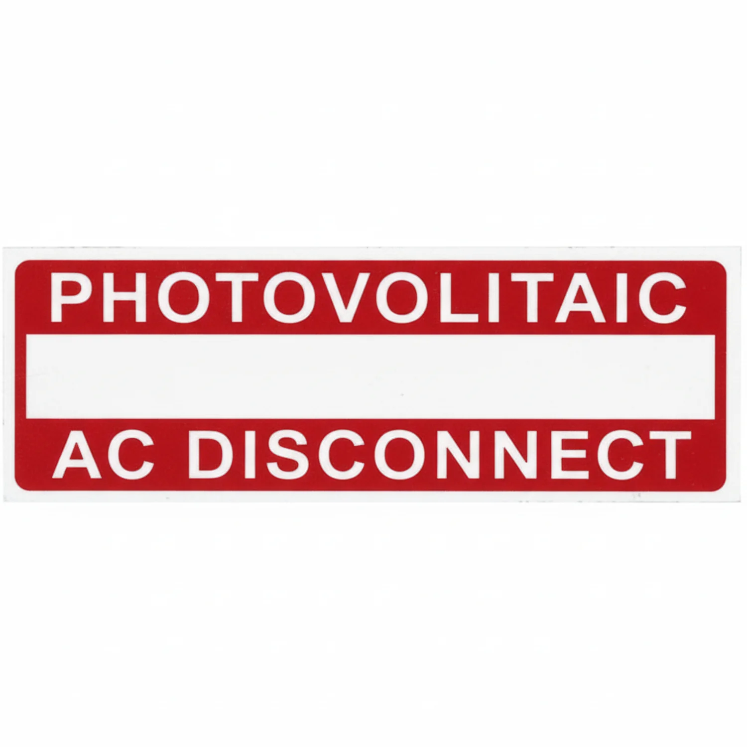 HellermannTyton 596-00237 Solar Label, Printable, 2017 Code, PHOTOVOLTAIC AC DISCONNECT, 3.75" x 1.0", PET, Red, 50/roll
