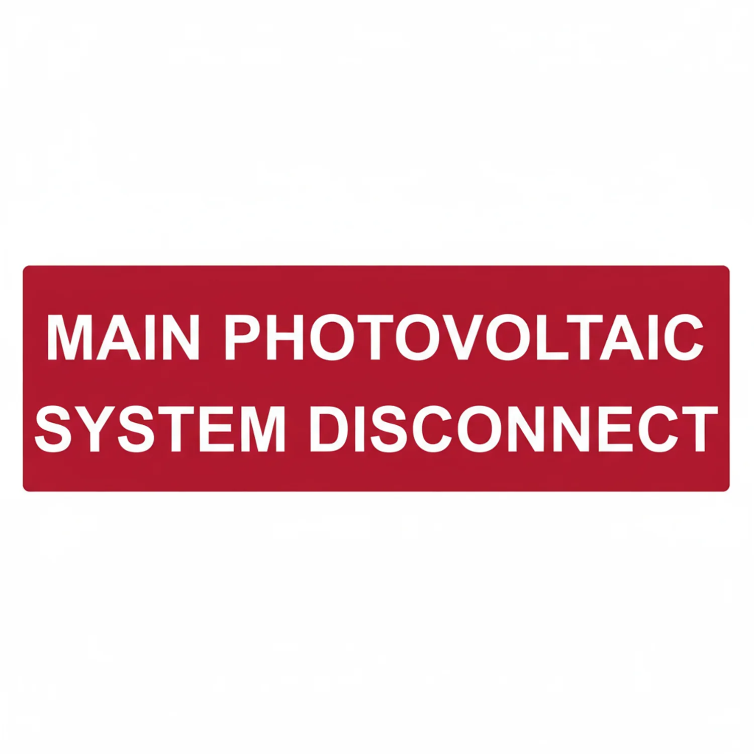 HellermannTyton 596-00243 Solar Label, Reflective, 2017 Code, MAIN PV SYSTEM DISCONNECT, 5.5" x 1.75", VL, Red, 50/pkg