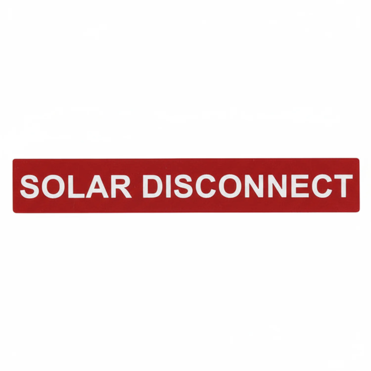 HellermannTyton 596-00246 Solar Label, Reflective, SOLAR DISCONNECT, 6.5" x 1.0", VL, Red, 50/pkg