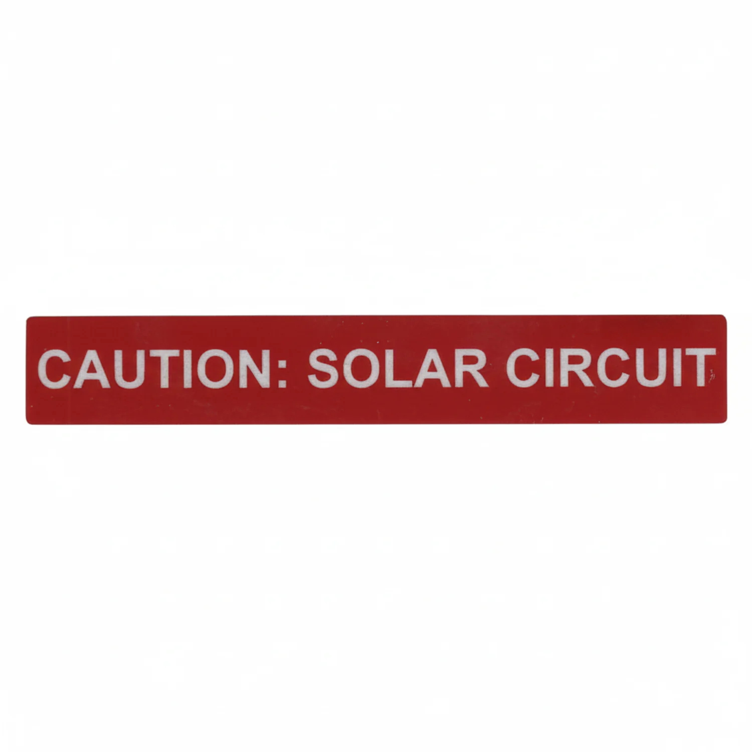 HellermannTyton 596-00247 Solar Label, Reflective, CAUTION SOLAR CIRCUIT, 6.5" x 1.0", VL, Red, 50/pkg