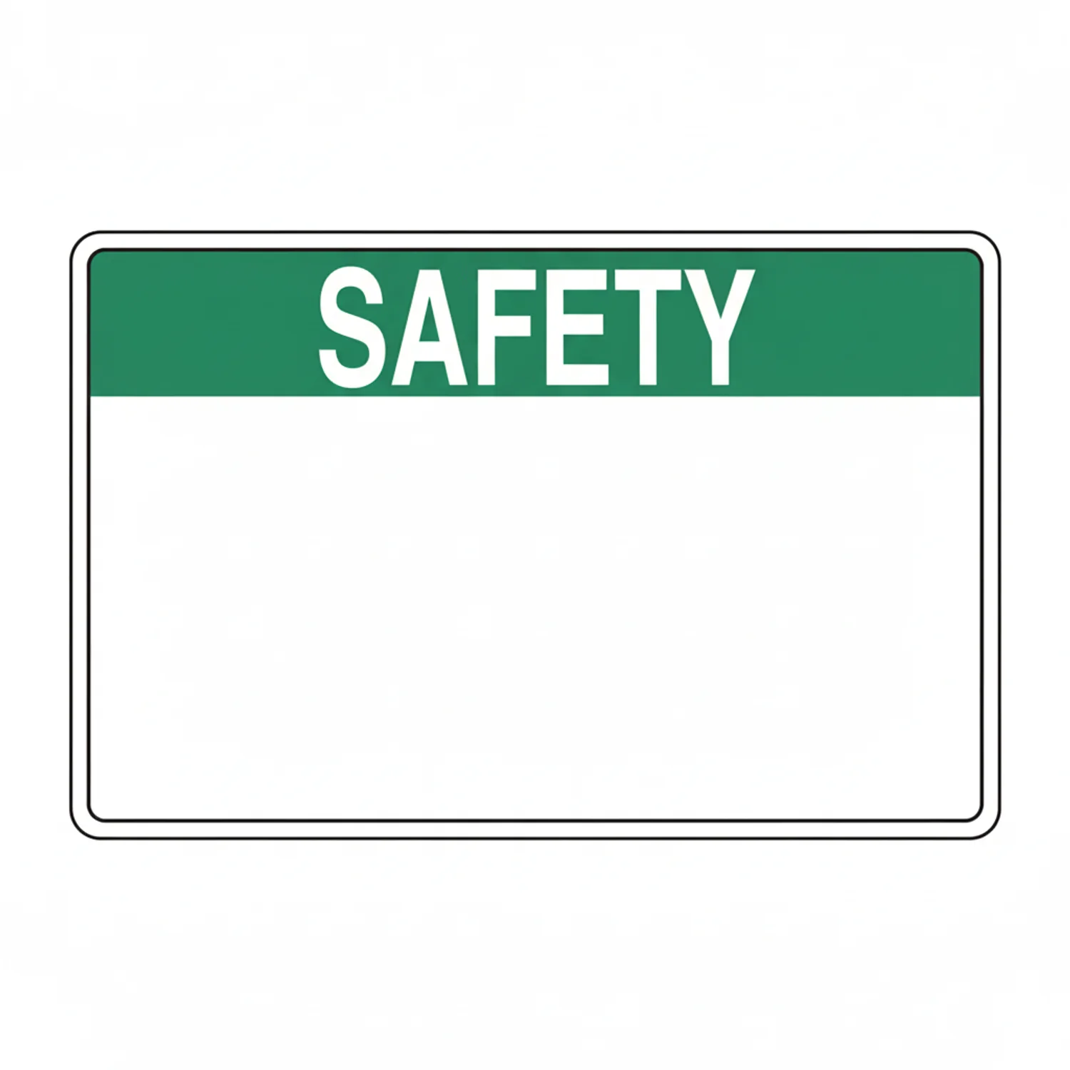 HellermannTyton 596-00372 Pre-Printed Header Label, SAFETY, 3.0" x 2.0", PET, Green, 250/roll