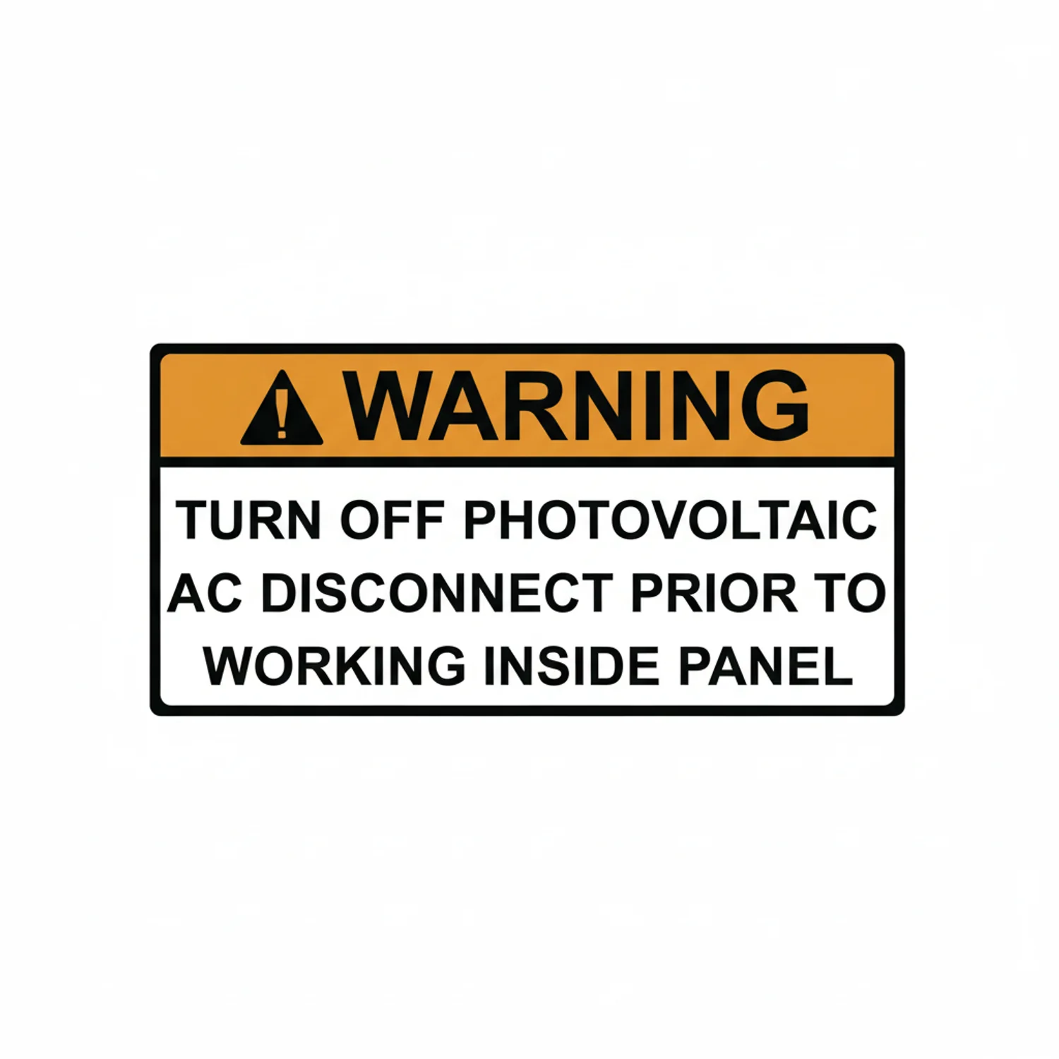 HellermannTyton 596-00499 Solar Label, 2017 Code, WARNING TURN OFF PV PRIOR TO..., 4.125" x 2.0", VL, Orange/White, 50/roll