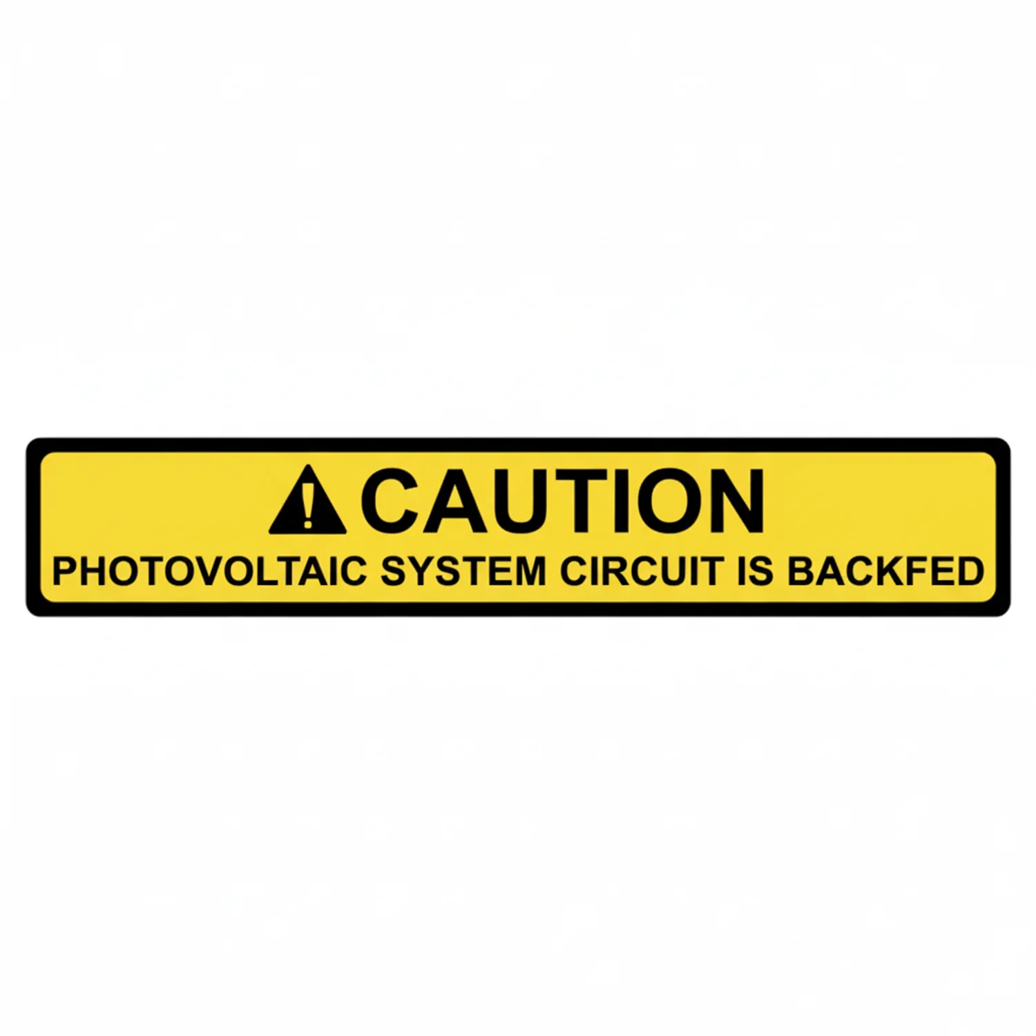 HellermannTyton 596-00587 Solar Label, 2017 Code, CAUTION PHOTOVOLTAIC SYSTEM BACKFED, 4.12" x .75", VL, Yellow, 50/roll