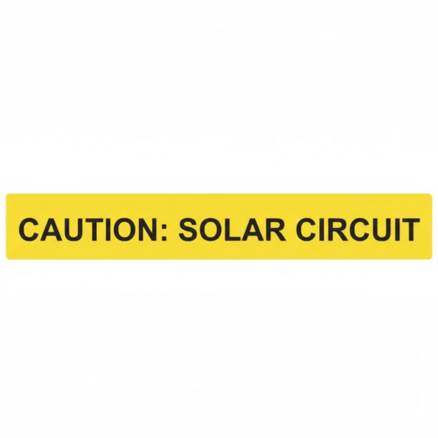 HellermannTyton 596-00615 Solar Label, Reflective, CAUTION SOLAR CIRCUIT, 6.5" x 1.0", VL, Yellow, 50/roll