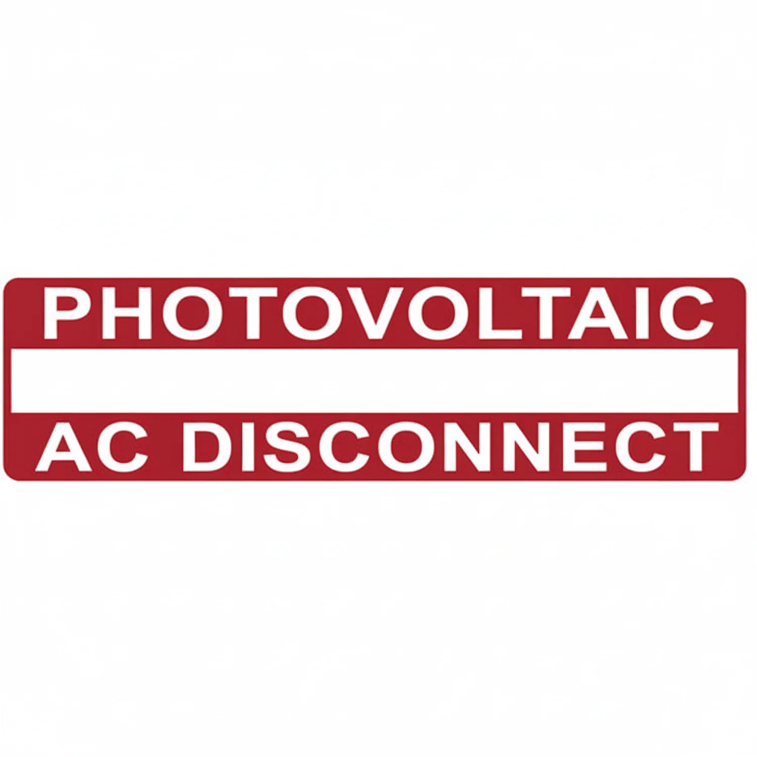 HellermannTyton 596-00650 Solar Label, Printable, PHOTOVOLTAIC AC DISCONNECT, 3.75" x 1.0", PET, Red, 50/roll