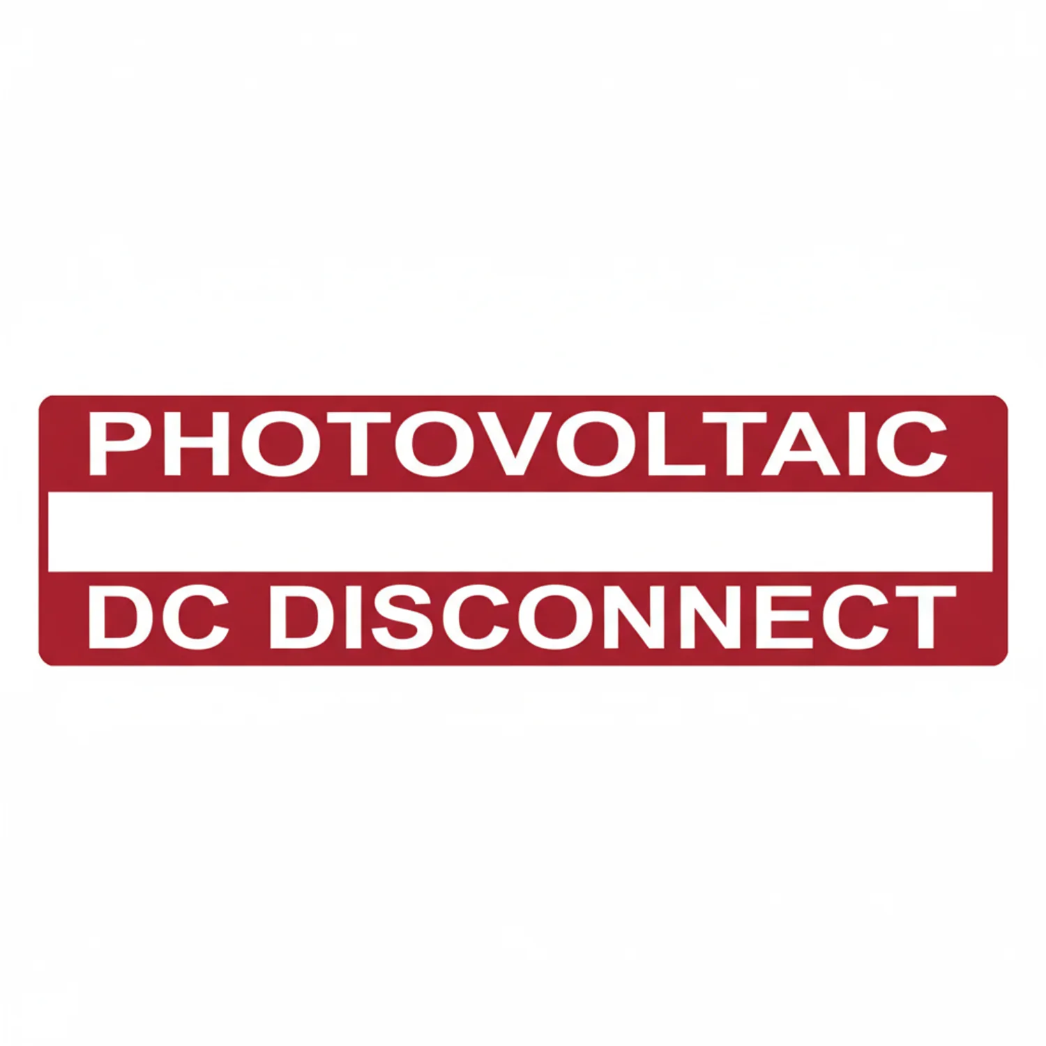 HellermannTyton 596-00651 Solar Label, Printable, PHOTOVOLTAIC DC DISCONNECT, 3.75" x 1.0", PET, Red, 50/roll