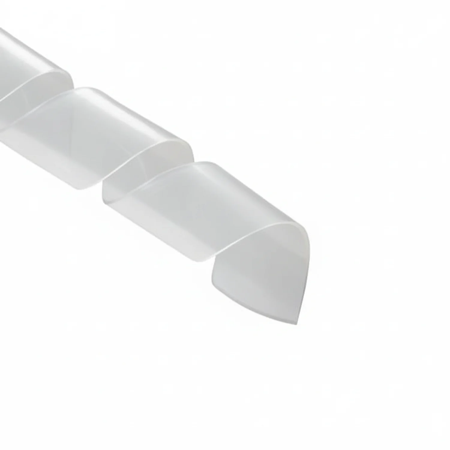 HellermannTyton 5P9C Spiralwrap Protective Sheathing, 1" Diameter, PTFE, Natural, 100 ft/roll