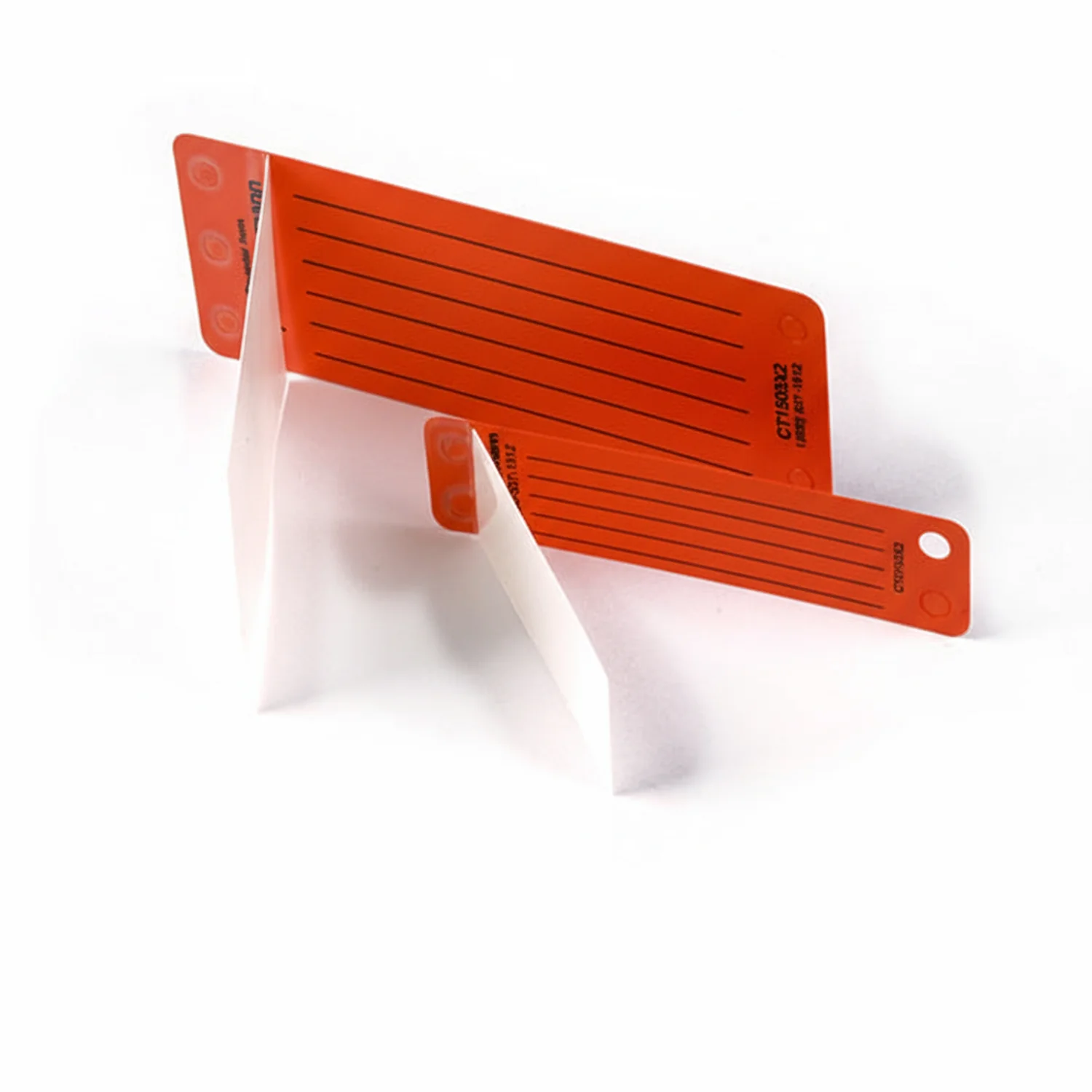 HellermannTyton CT1503X2 Self-Laminating Tag, Generic Write-On, Blank Lines, 4.0" x 1.5", Orange, 25/pkg
