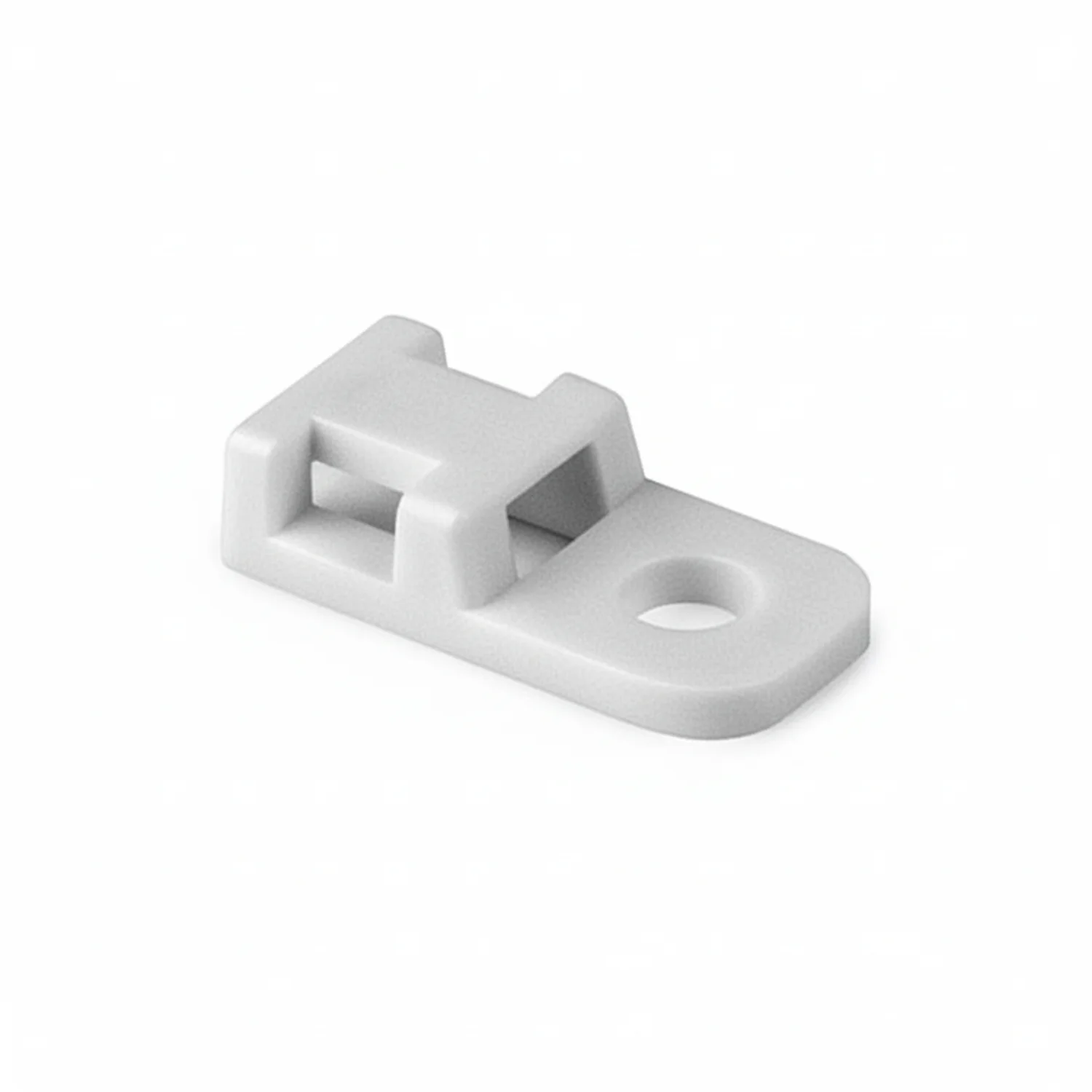HellermannTyton CTAM210M4 Cable Tie Anchor Mount, .20" Hole Dia, .20" Max Tie Width, PA66, White, 1000/pkg