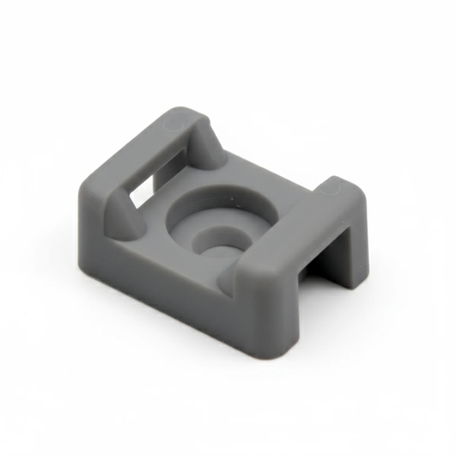 HellermannTyton CTM20M4 Cable Tie Anchor Mount, .86" x .61", .18" Hole Dia, .31" Max Tie Width, PA66, Black, 1000/pkg
