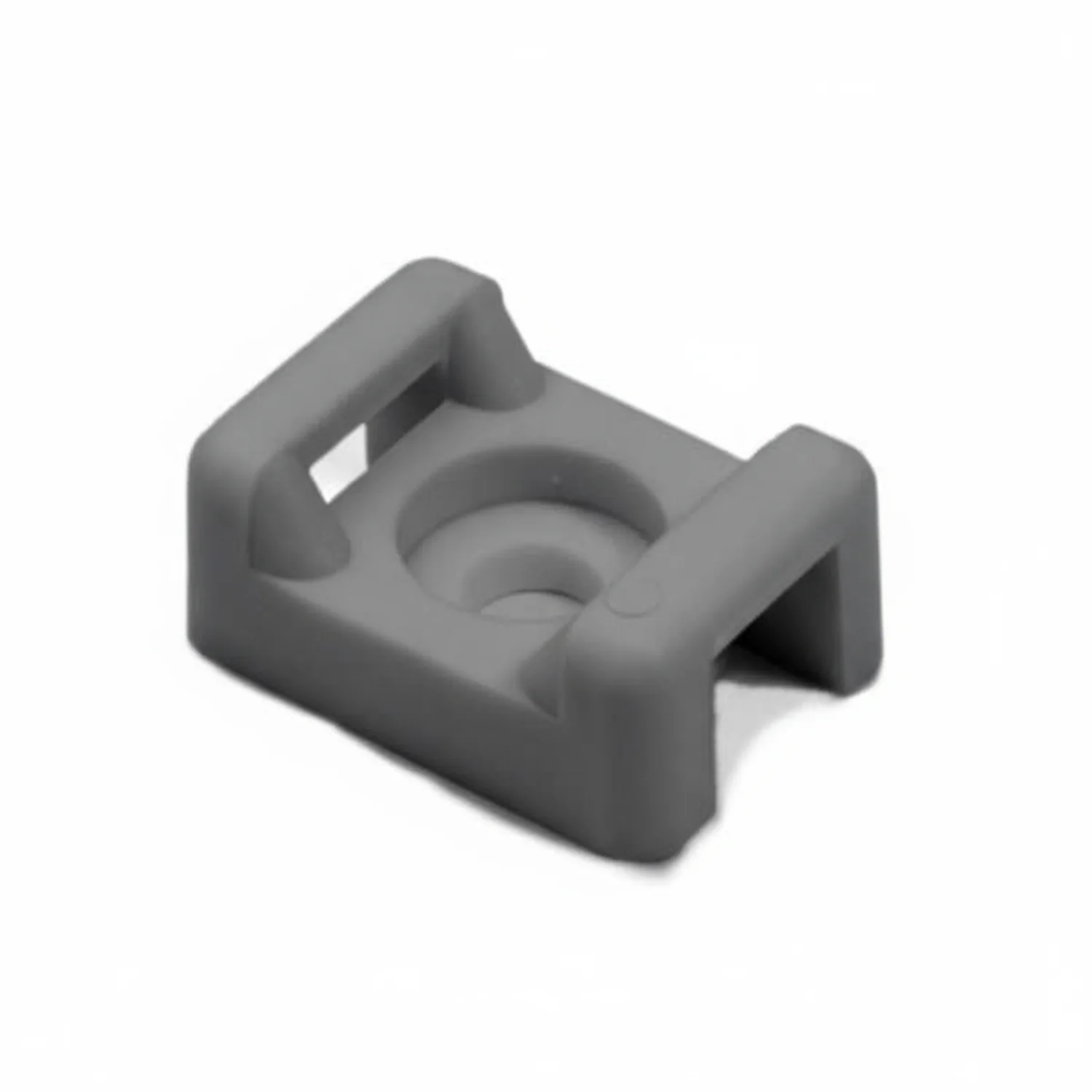 HellermannTyton CTM40M4 Cable Tie Anchor Mount, .86" x .62", .25" Hole Dia, .31" Max Tie Width, PA66, Black, 1000/pkg