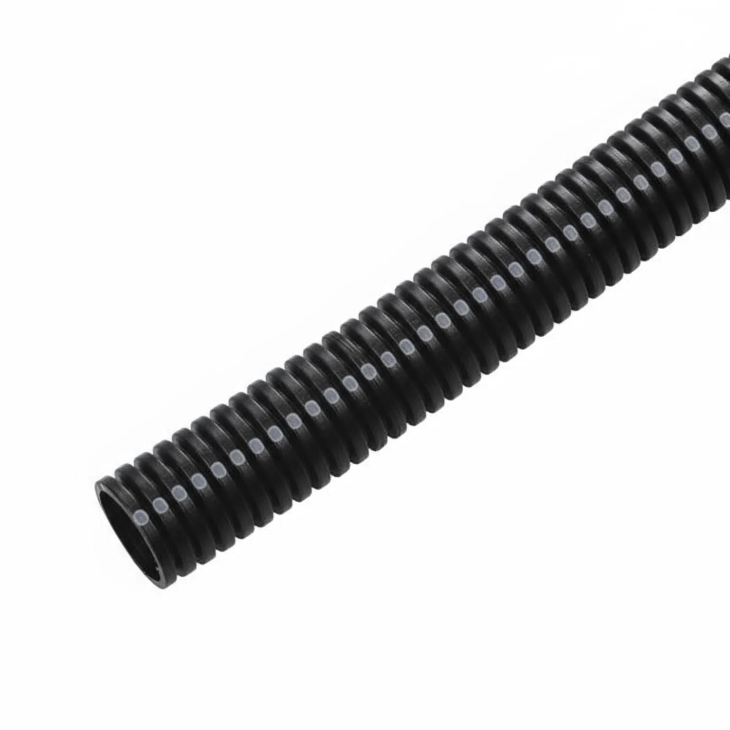 HellermannTyton CTN140STD Convoluted Tubing, Slit, .25" Dia, PA6, Black with Gray Stripe, 3200 ft/carton
