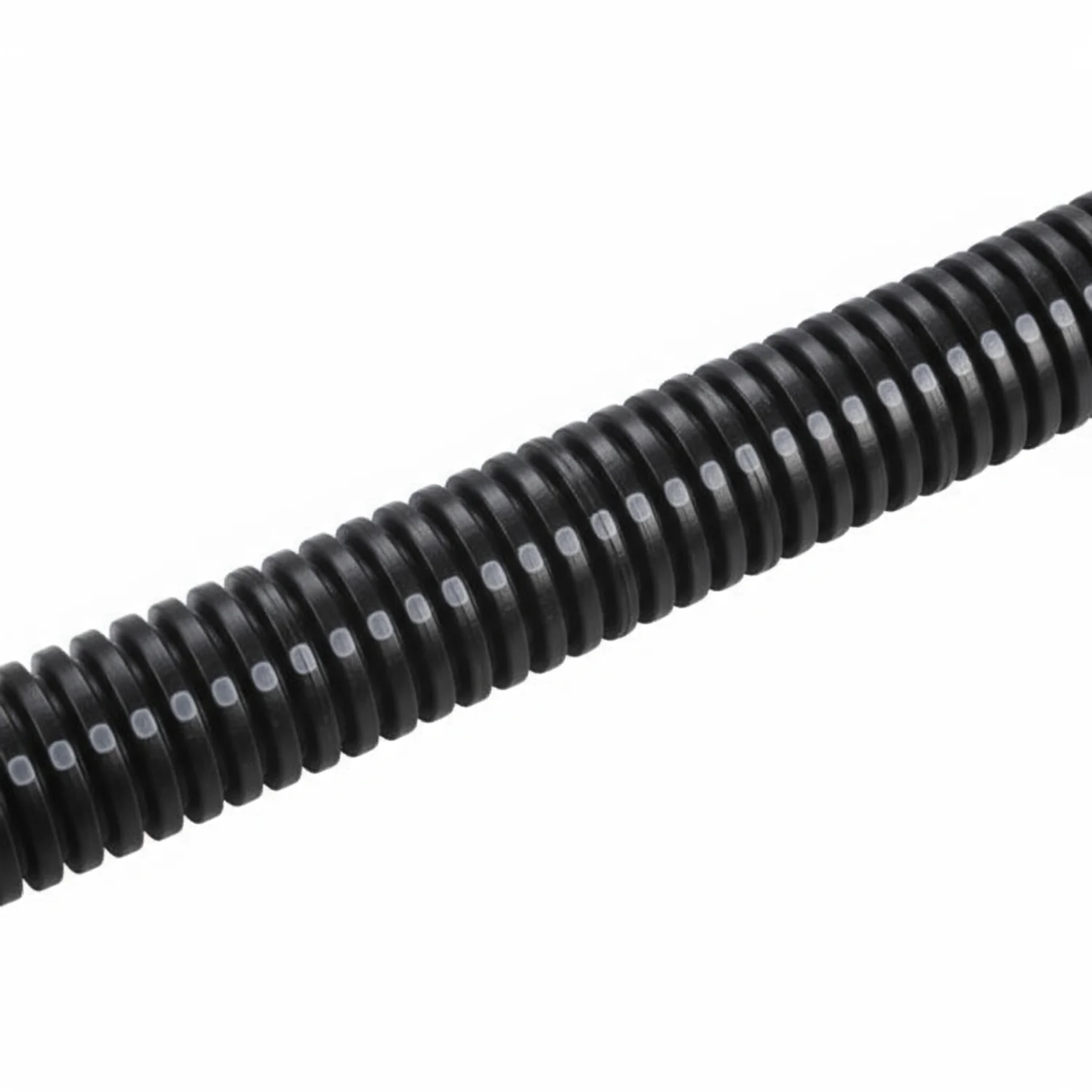 HellermannTyton CTN340 Convoluted Tubing, Slit, .75" Dia, PA6, Black with Gray Stripe, 4200 ft/carton