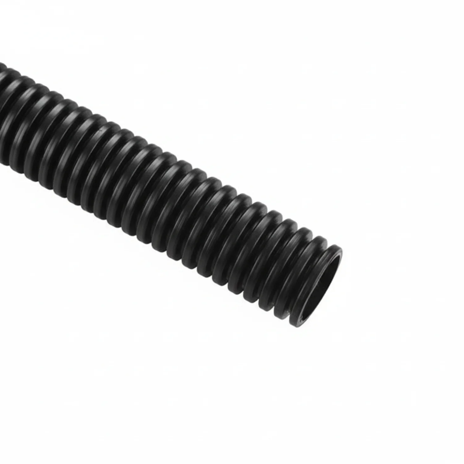 HellermannTyton CTP1120 Convoluted Tubing, Slit, 1.5" Dia, PE, Black, 1000 ft/carton