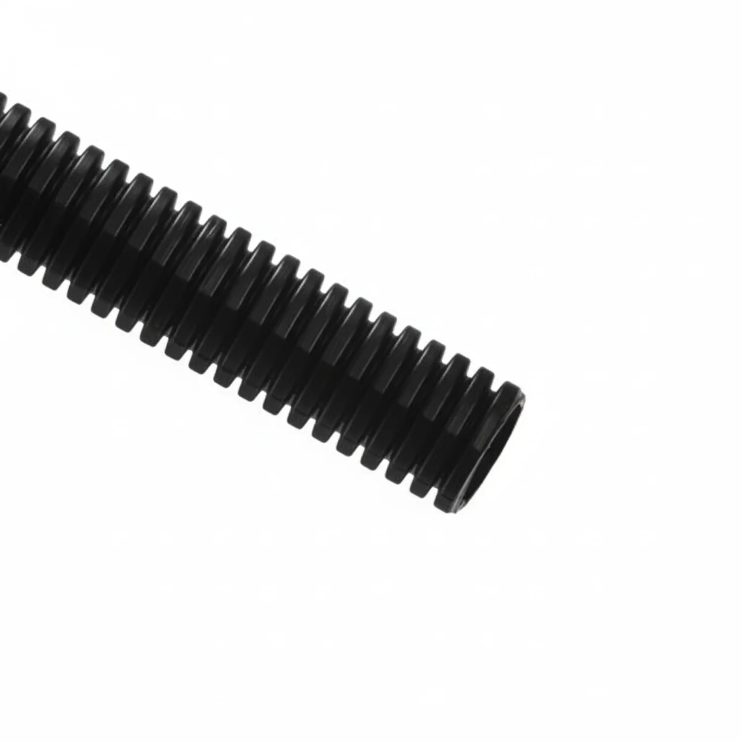 HellermannTyton CTP1120STD Convoluted Tubing, Slit, 1.5" Dia, PE, Black, 150ft/carton