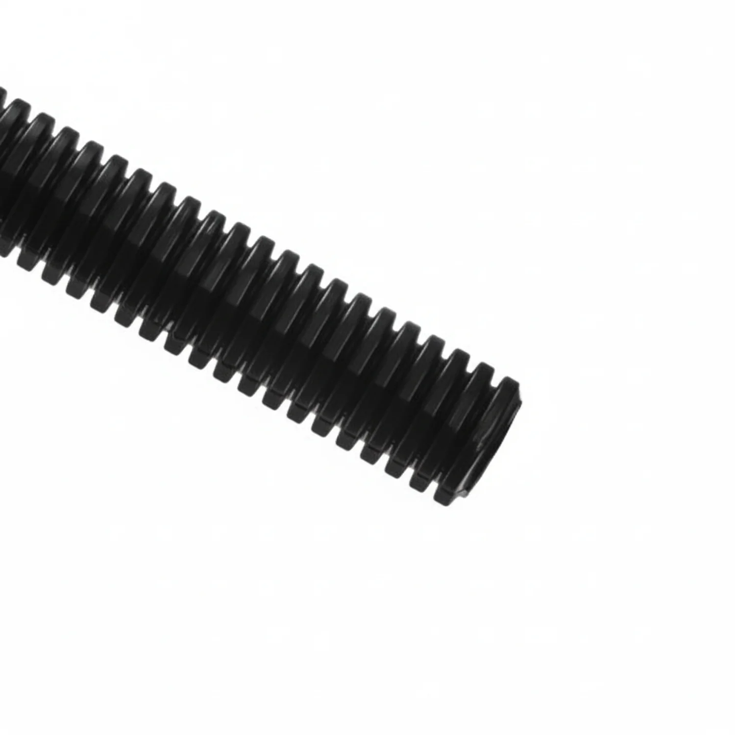 HellermannTyton CTP120 Convoluted Tubing, Slit, .5" Dia, PE, Black, 8500 ft/carton