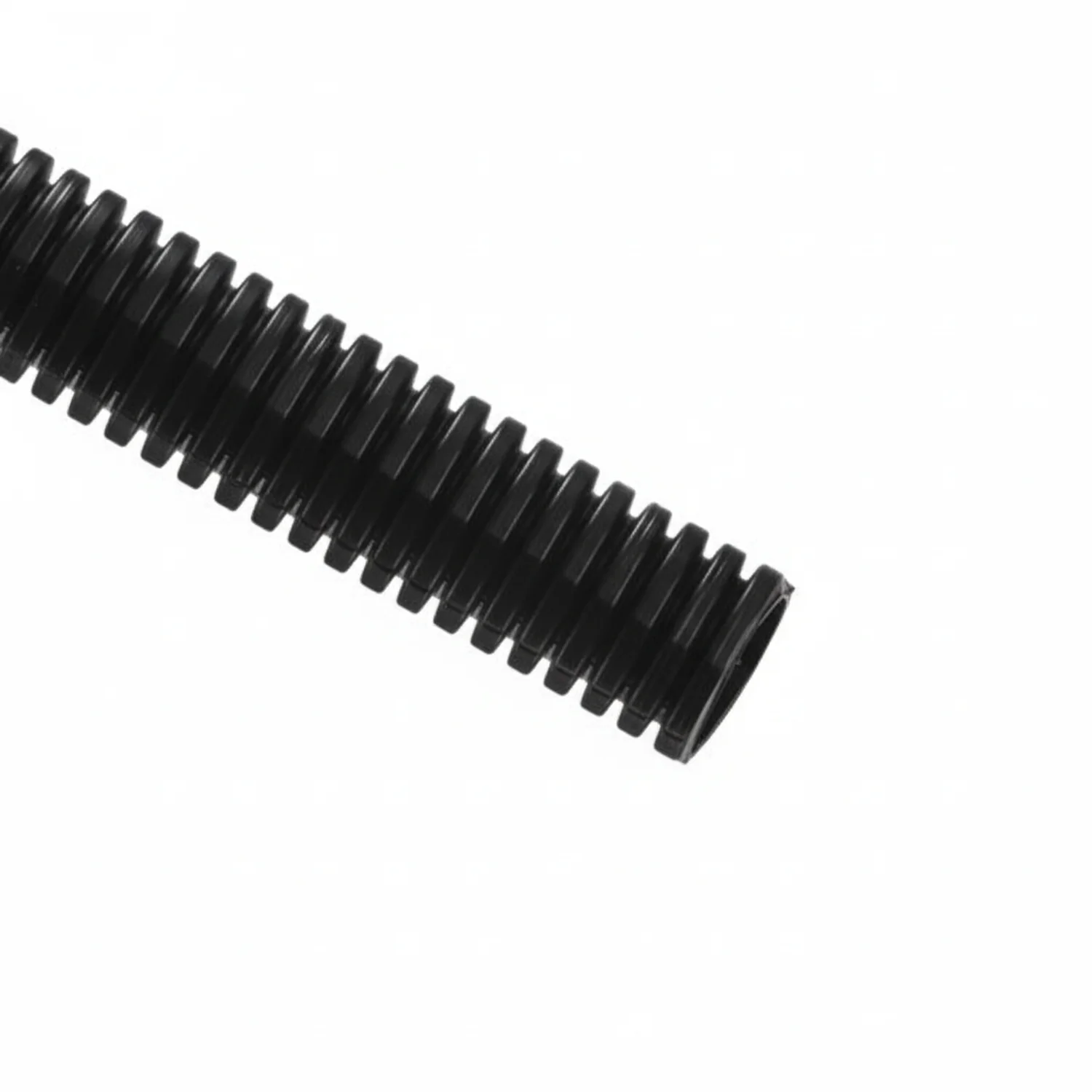 HellermannTyton CTP20STD Convoluted Tubing, Slit, 2" Dia, PE, Black, 100 ft/carton
