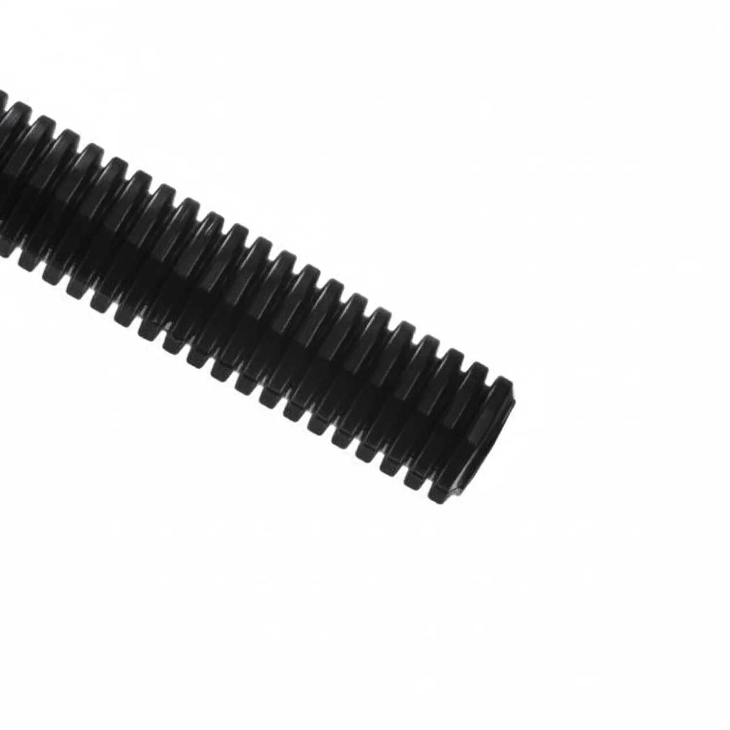 HellermannTyton CTP340STD Convoluted Tubing, Slit, .75" Dia, PE, Black, 550 ft/carton