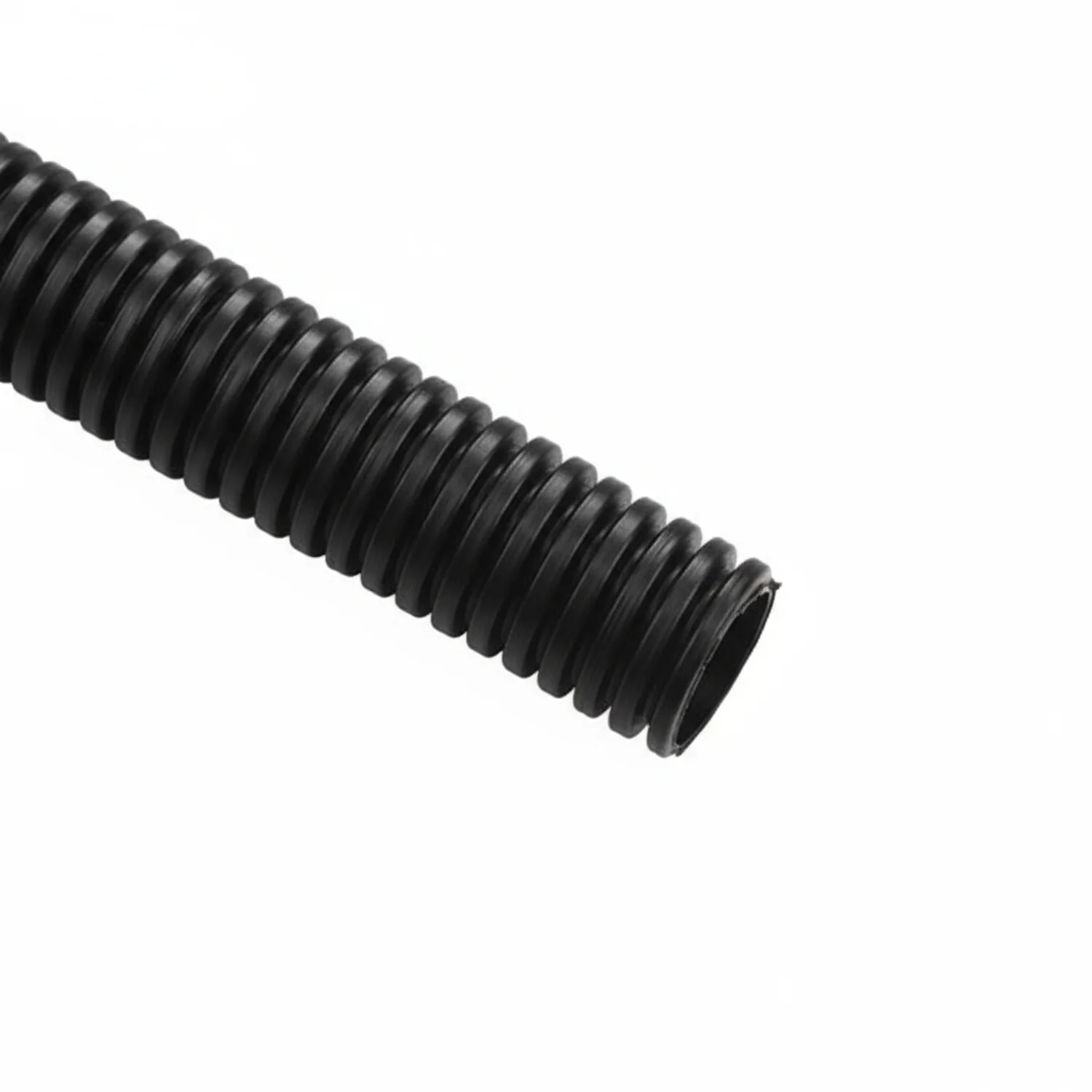 HellermannTyton CTP380 Convoluted Tubing, Slit, .38" Dia, PE, Black, 15000ft/carton