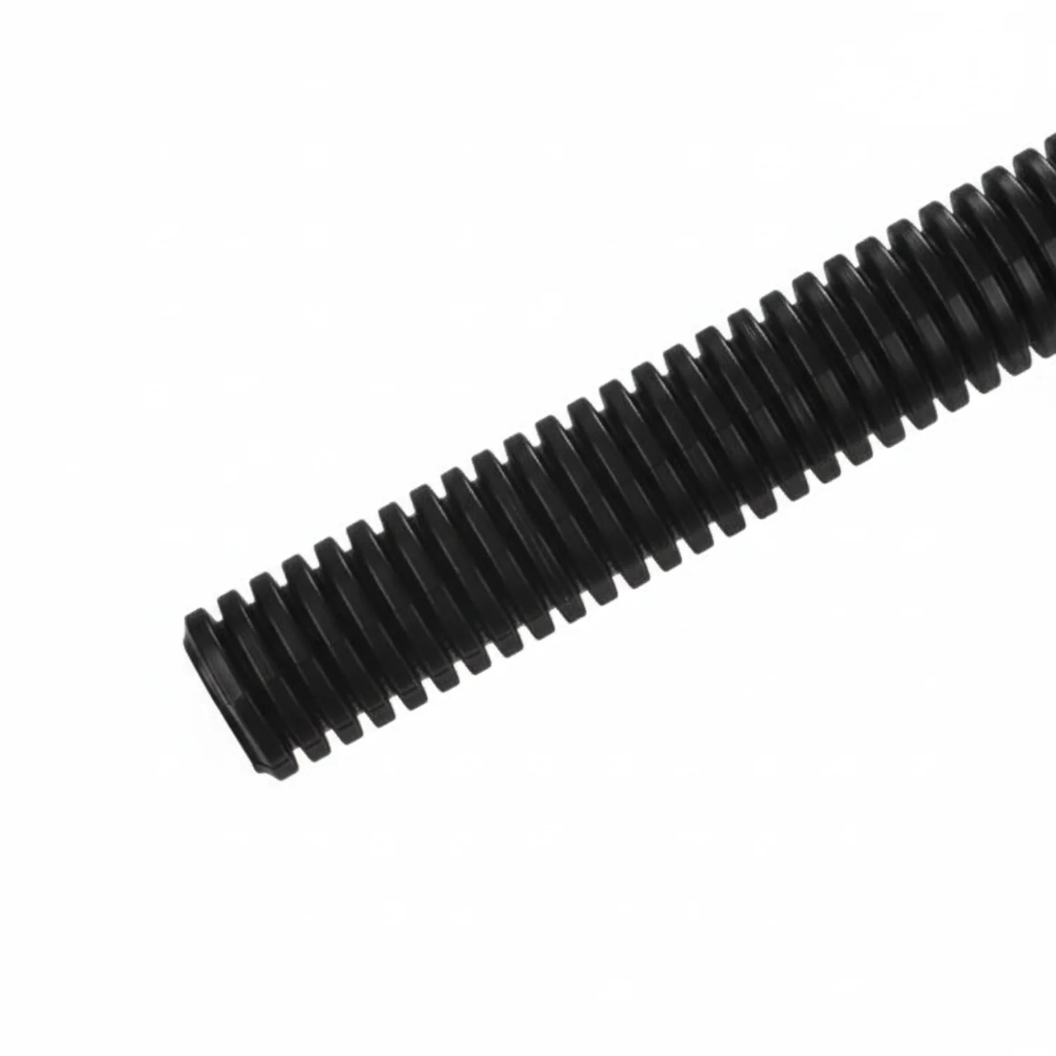 HellermannTyton CTP580 Convoluted Tubing, Slit, .63" Dia, PE, Black, 5500 ft/carton