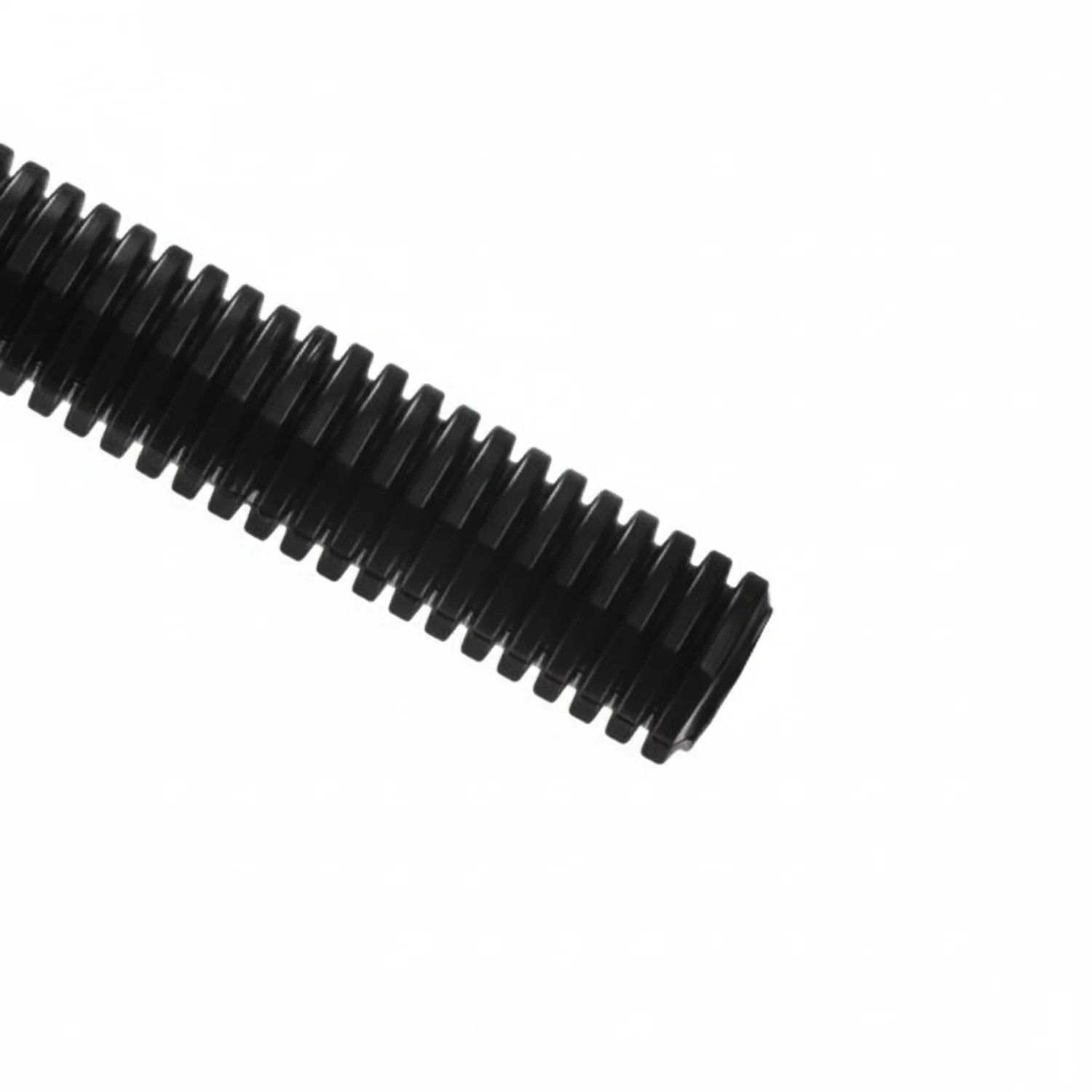 HellermannTyton CTP580STD Convoluted Tubing, Slit, .63" Dia, PE, Black, 800 ft/carton