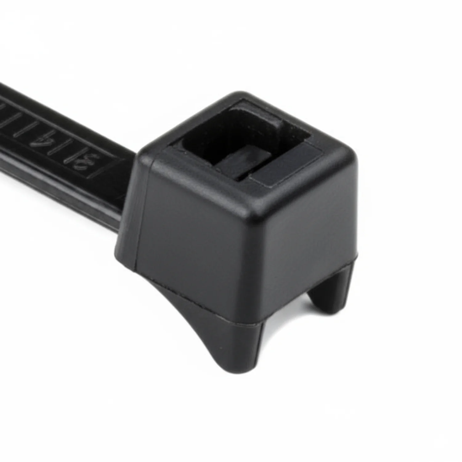 HellermannTyton CTT60R0C2 Clamp Tie, 8" Long, 60lb Tensile Strength, PA66, Black, 100/pkg