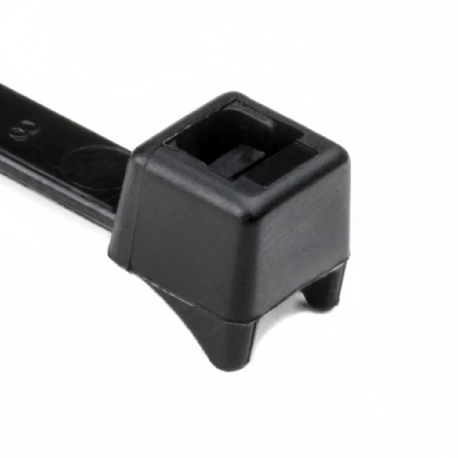 HellermannTyton CTT60R0HSC2 Clamp Tie, 8" Long, 60lb Tensile Strength, PA66HS, Black, 100/pkg