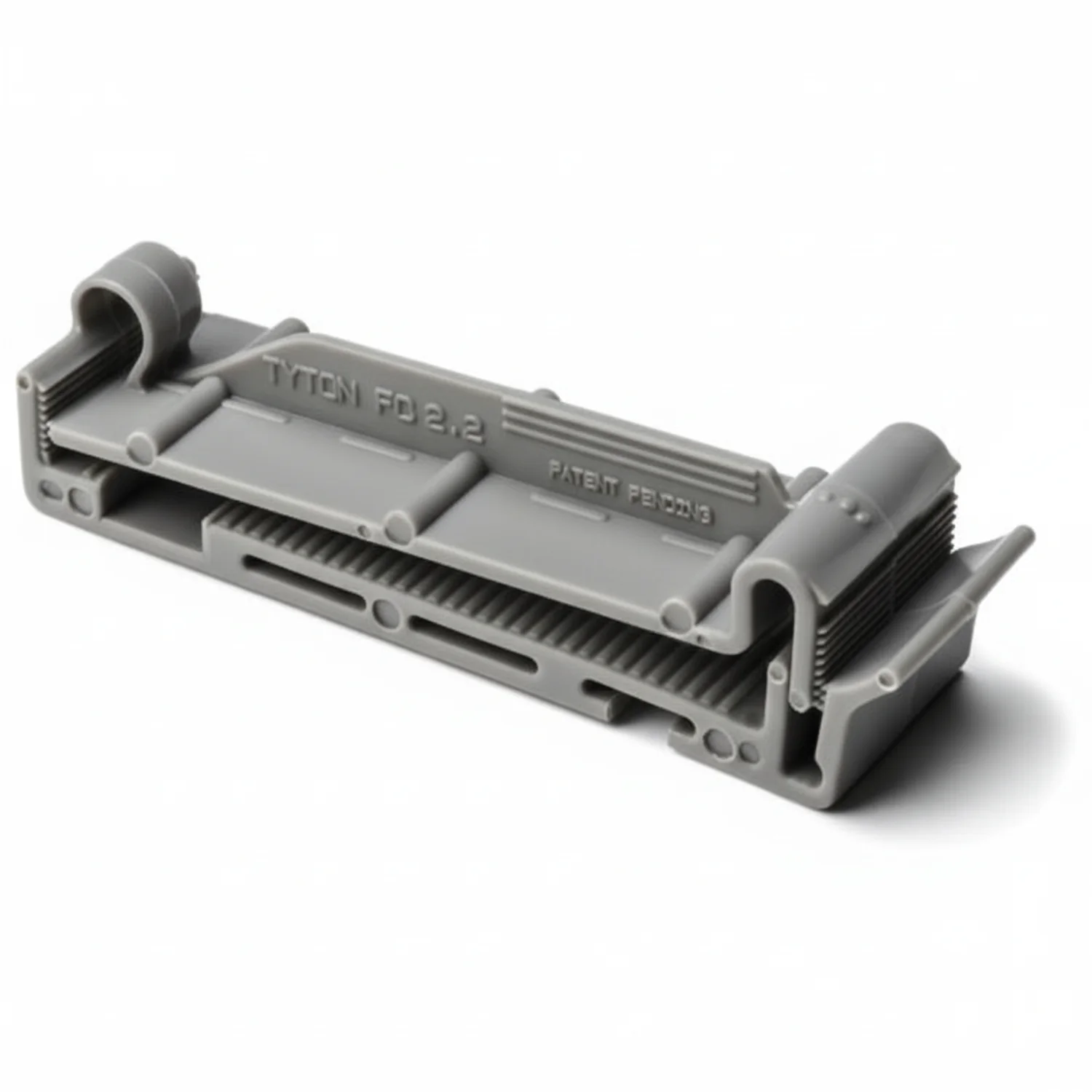HellermannTyton FC2.2H4 Flat Ribbon Clamp, 2.2" Max Cable Width, 0.156" Hole Dia, PA66, Gray, 500/pkg
