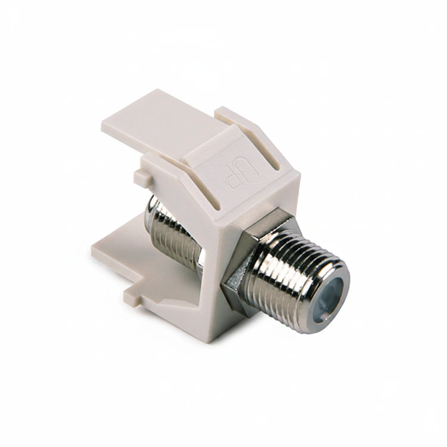 HellermannTyton FINSERT-FW F Connector Module, Office White, 1/pkg
