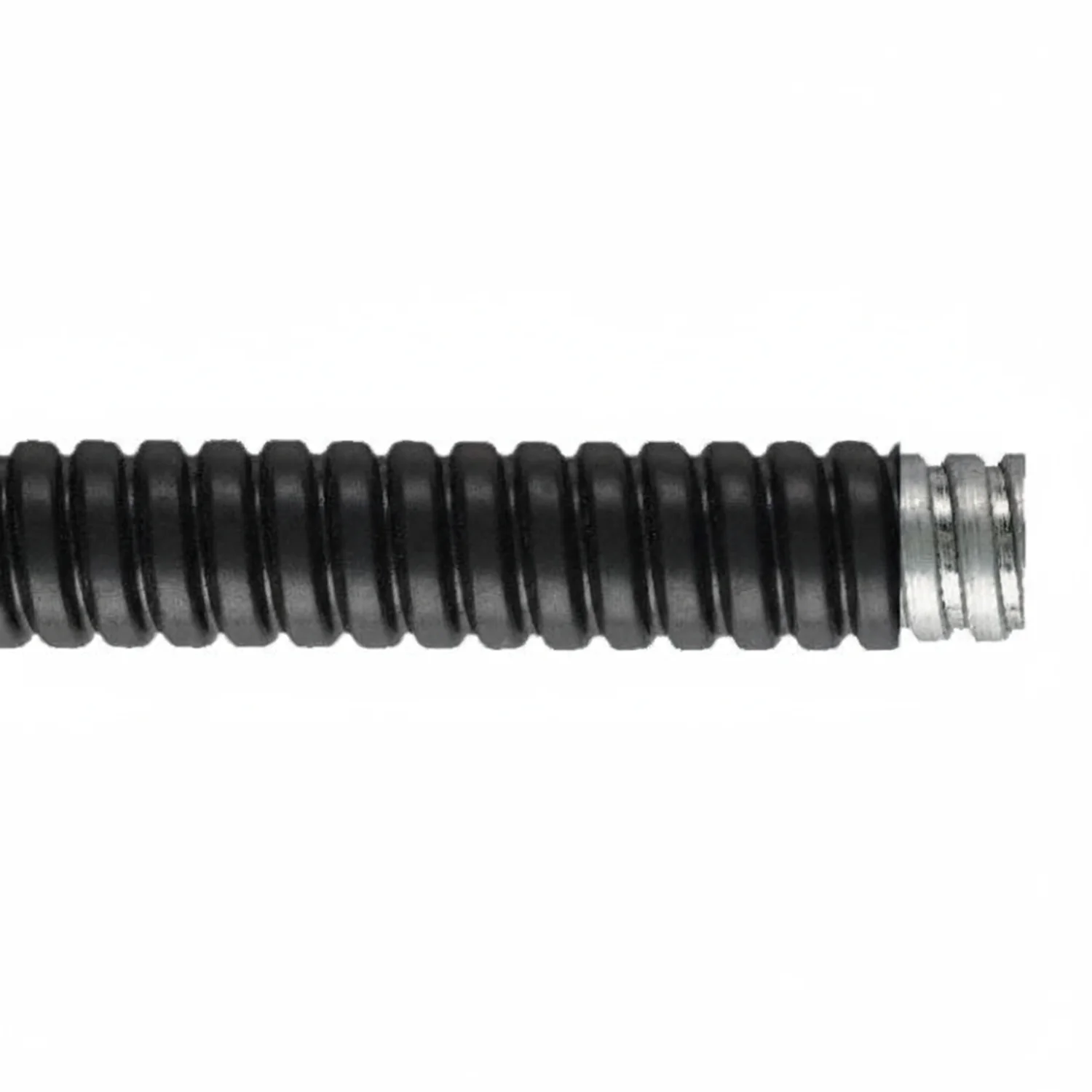 HellermannTyton FSU20B-25M HelaGuard Spiral Metallic Conduit, Extra Flexible, 0.50" (20mm) Dia, GS/PVC, Black, 82ft/Reel