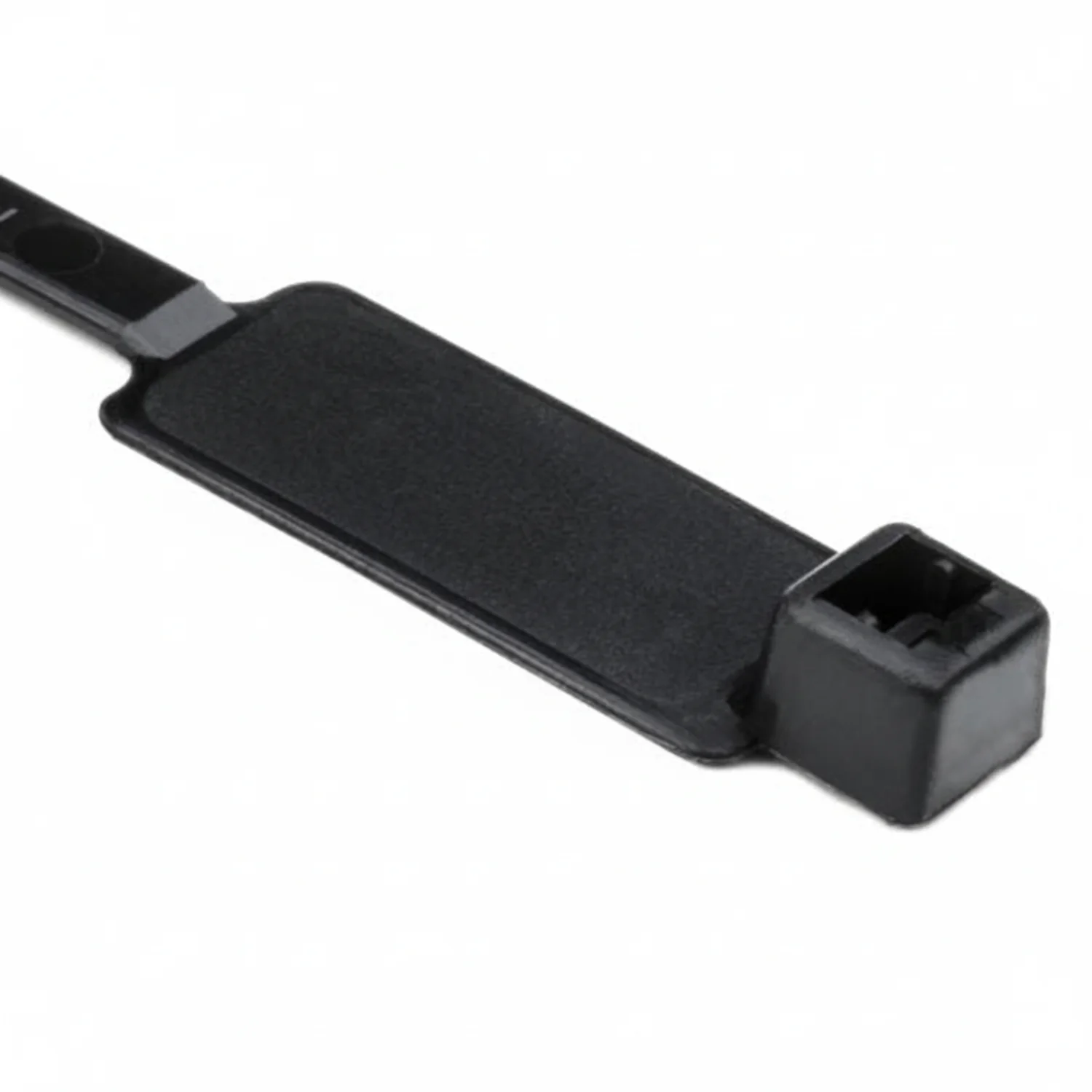 HellermannTyton IT50R0C2 Identification Tie, 8" Long, 50lb Tensile Strength, PA66, Black, 100/pkg
