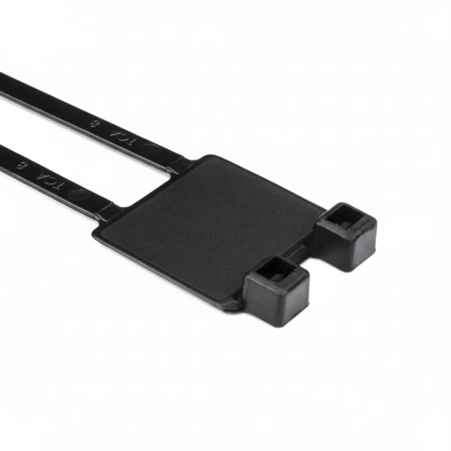 HellermannTyton IT50RD0K2 Identification Tie, 8" Long, 50lb Tensile Strength, PA66, Black, 50/pkg