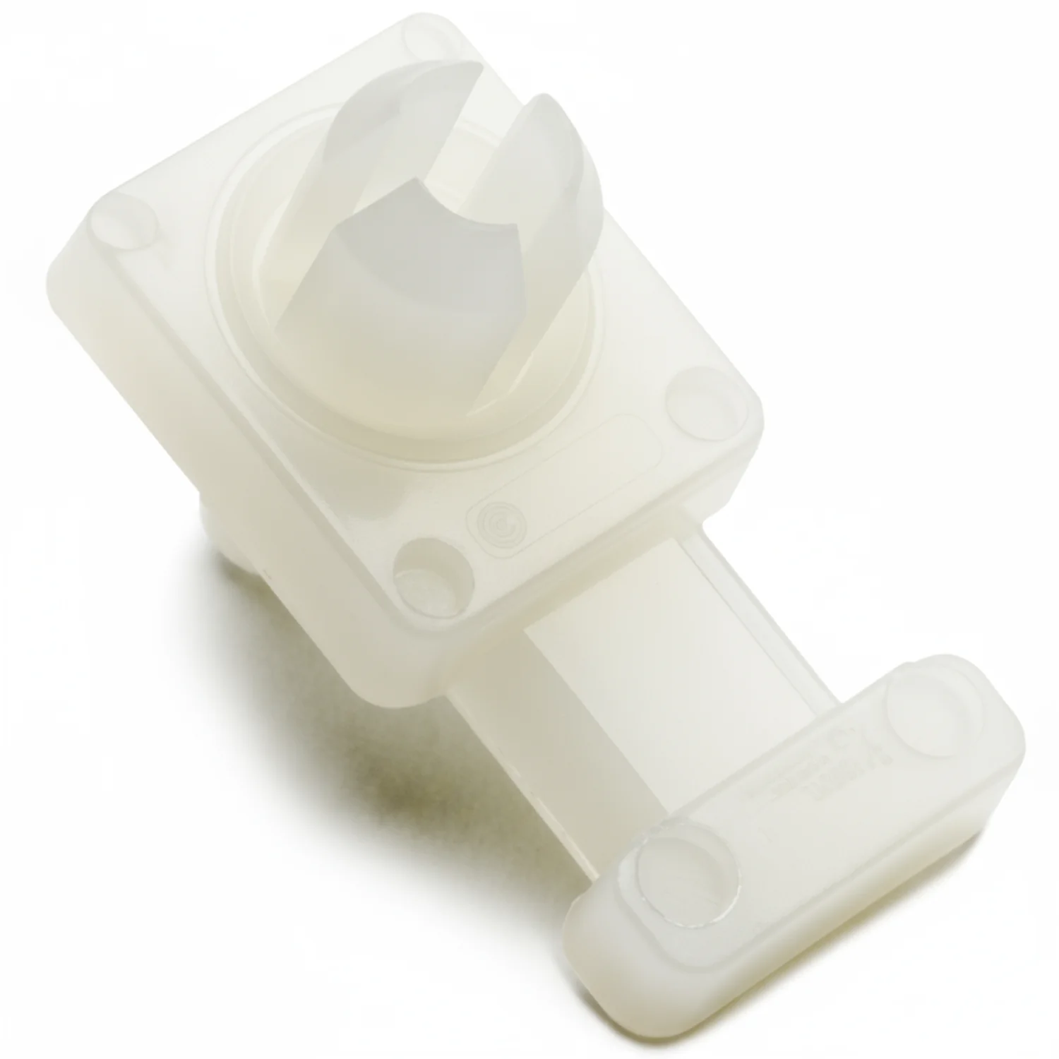 HellermannTyton LKCRF19H4 Low Profile Rivet Mount, .938'' x .47'', 0.25'' Hole, Max Pan .134'', T18-T50 Ties, 500/pkg