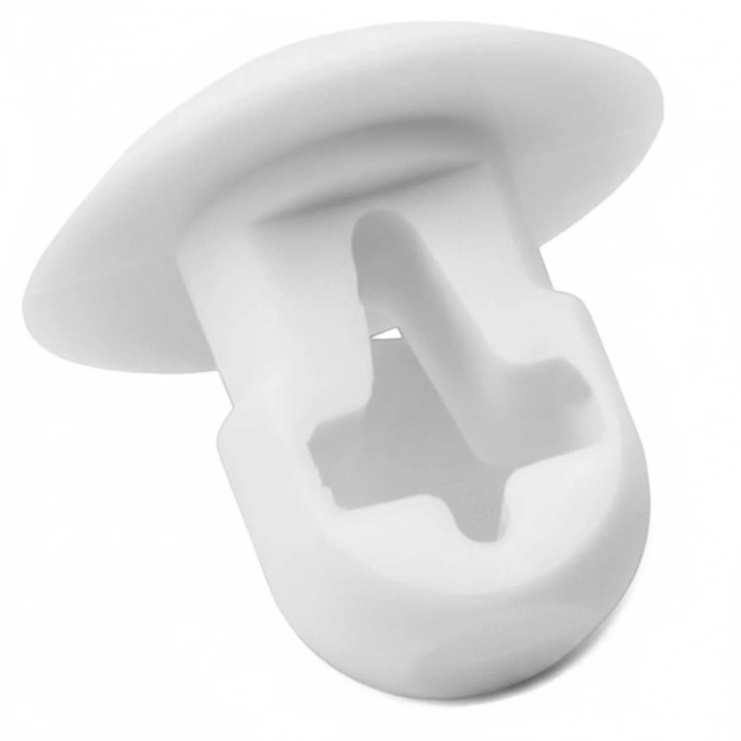 HellermannTyton PBM10M4 Push-Button Cable Tie Mount, .25" Hole Dia, .12" Max Panel, .2" Max Tie Width, PA66, White, 1000/pkg
