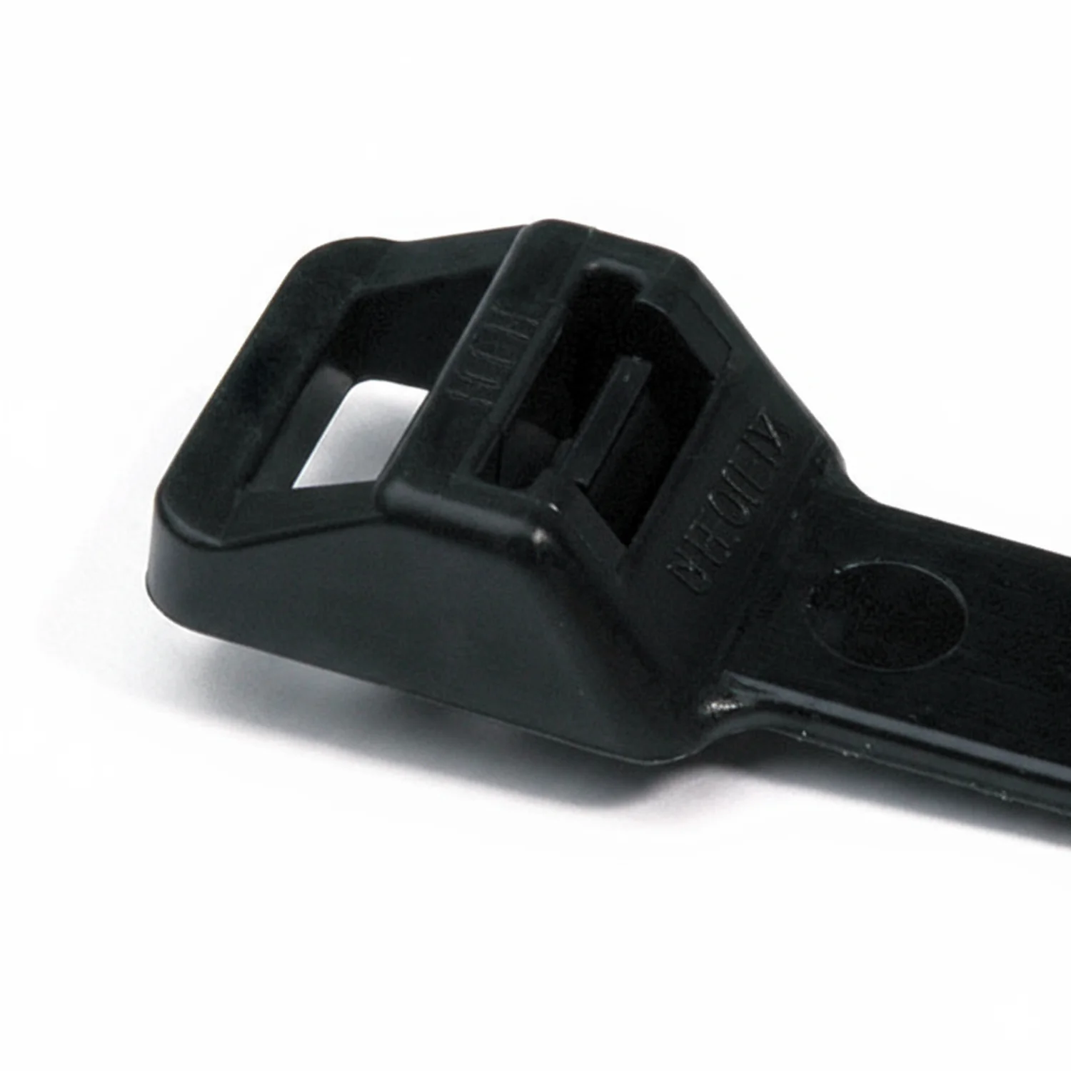 HellermannTyton RT255S0HIRX2 Releasable Cable Tie, Release Tab, 8.9" Long, 250lb Tensile Strength, PA66HIRHSUV, Black, 25/pkg