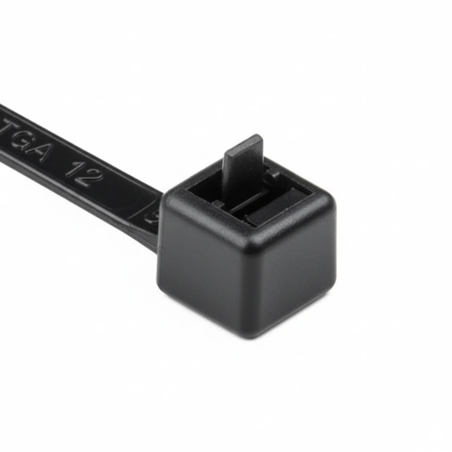 HellermannTyton RT50LL0M4 Releasable Cable Tie, Release Tab, 15" Long, 50 lb Tensile Strength, PA66, Black, 1000/pkg