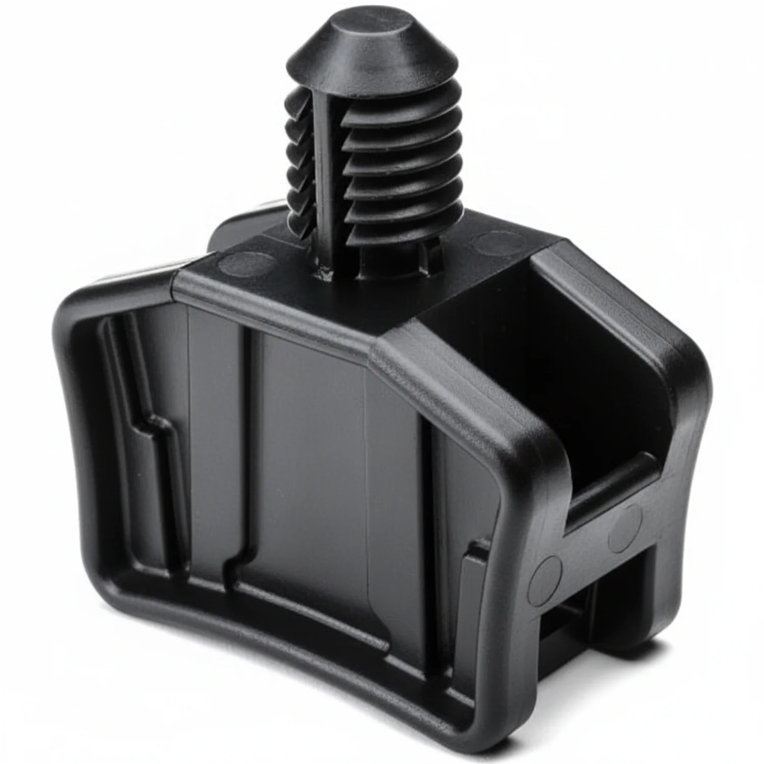 HellermannTyton S3STM500HIRHSC2 Fir Tree Saddle Mount, 0.5" Hole, 0.08-0.52" Thick, Black, 100/pkg
