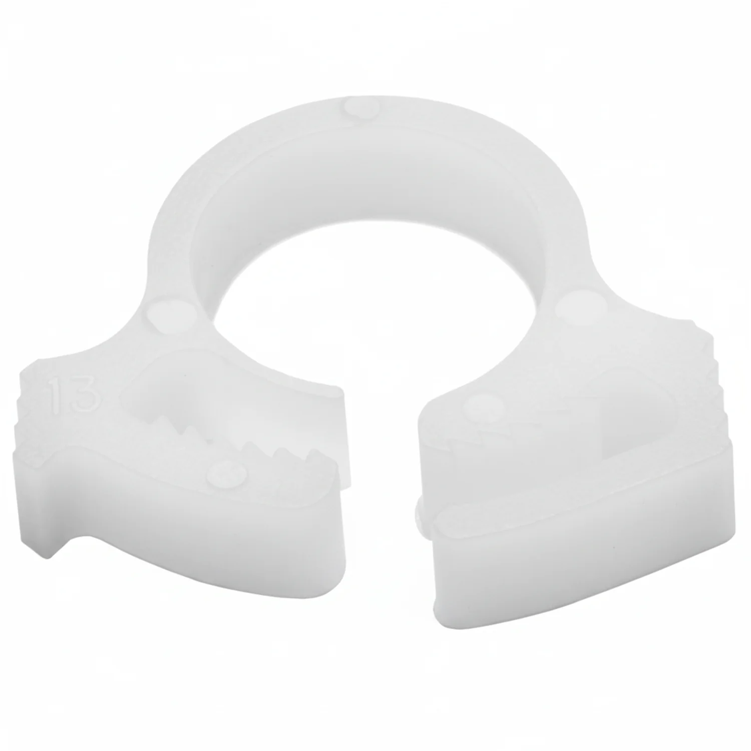 HellermannTyton SNP1.510C2 Snapper Hose Clamp, .31"–.35" Bundle Diameter, POM, White, 100/pkg