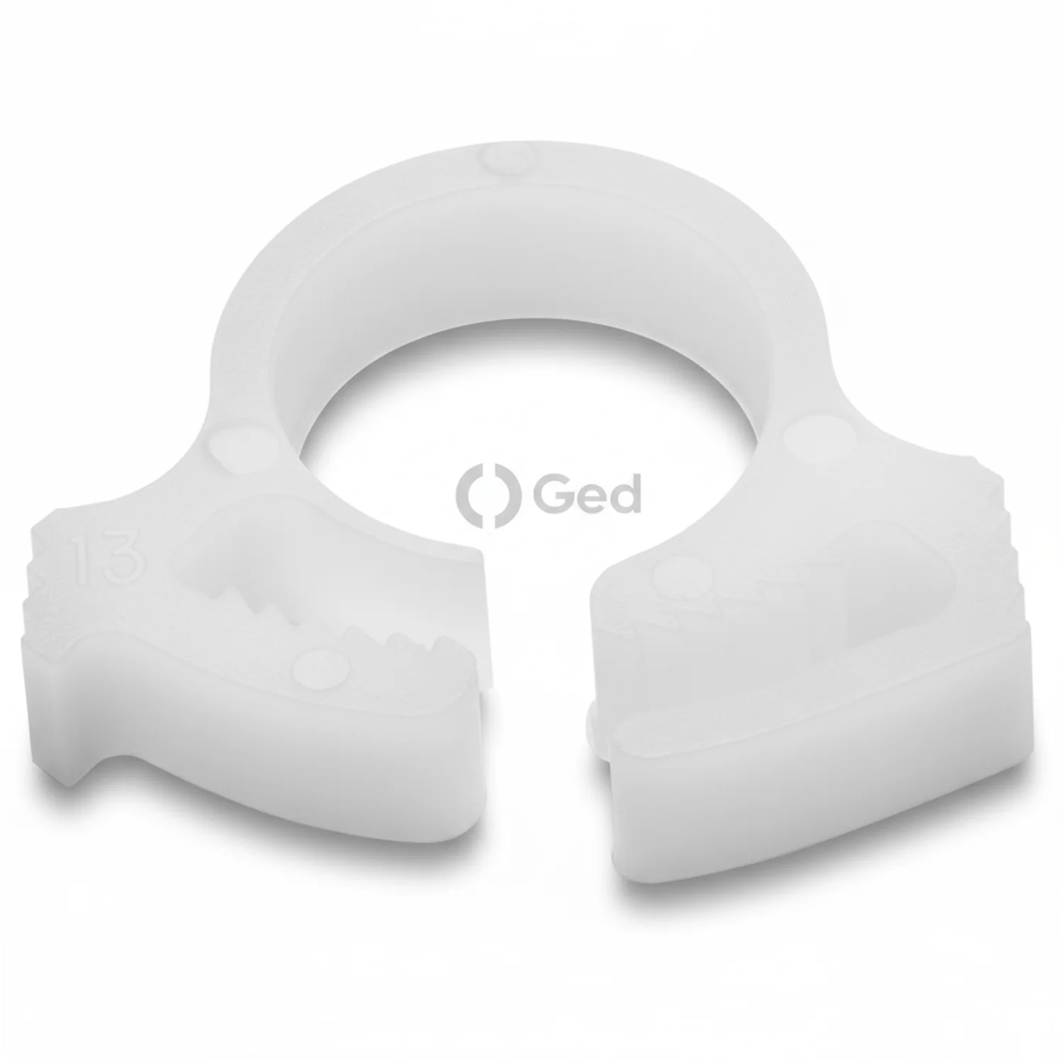 HellermannTyton SNP1.510M4 Snapper Hose Clamp, .31"–.35" Bundle Diameter, POM, White, 1000/pkg