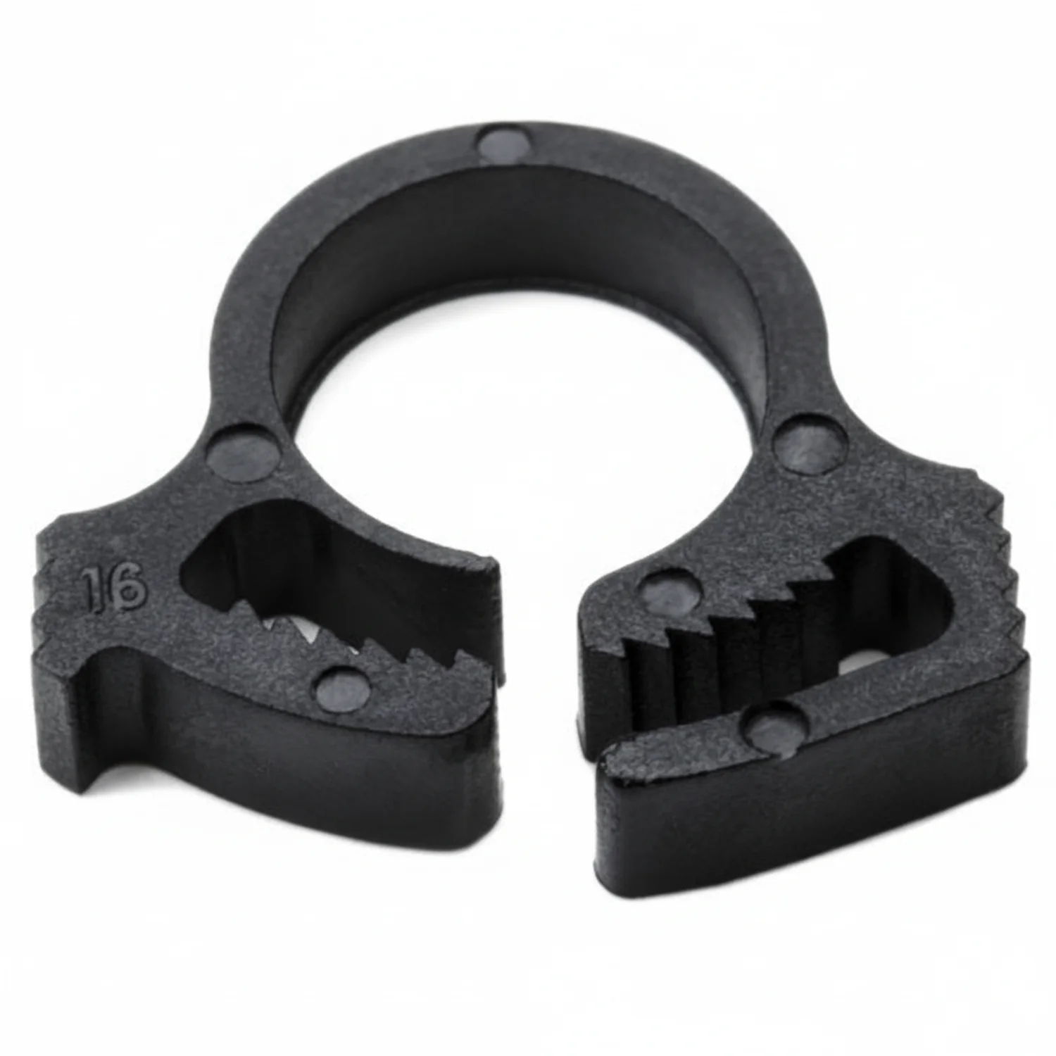HellermannTyton SNP1.5GHS0M4 Snapper Hose Clamp, .32"–.35" Bundle Diameter, PA66GF13, Black, 1000/pkg