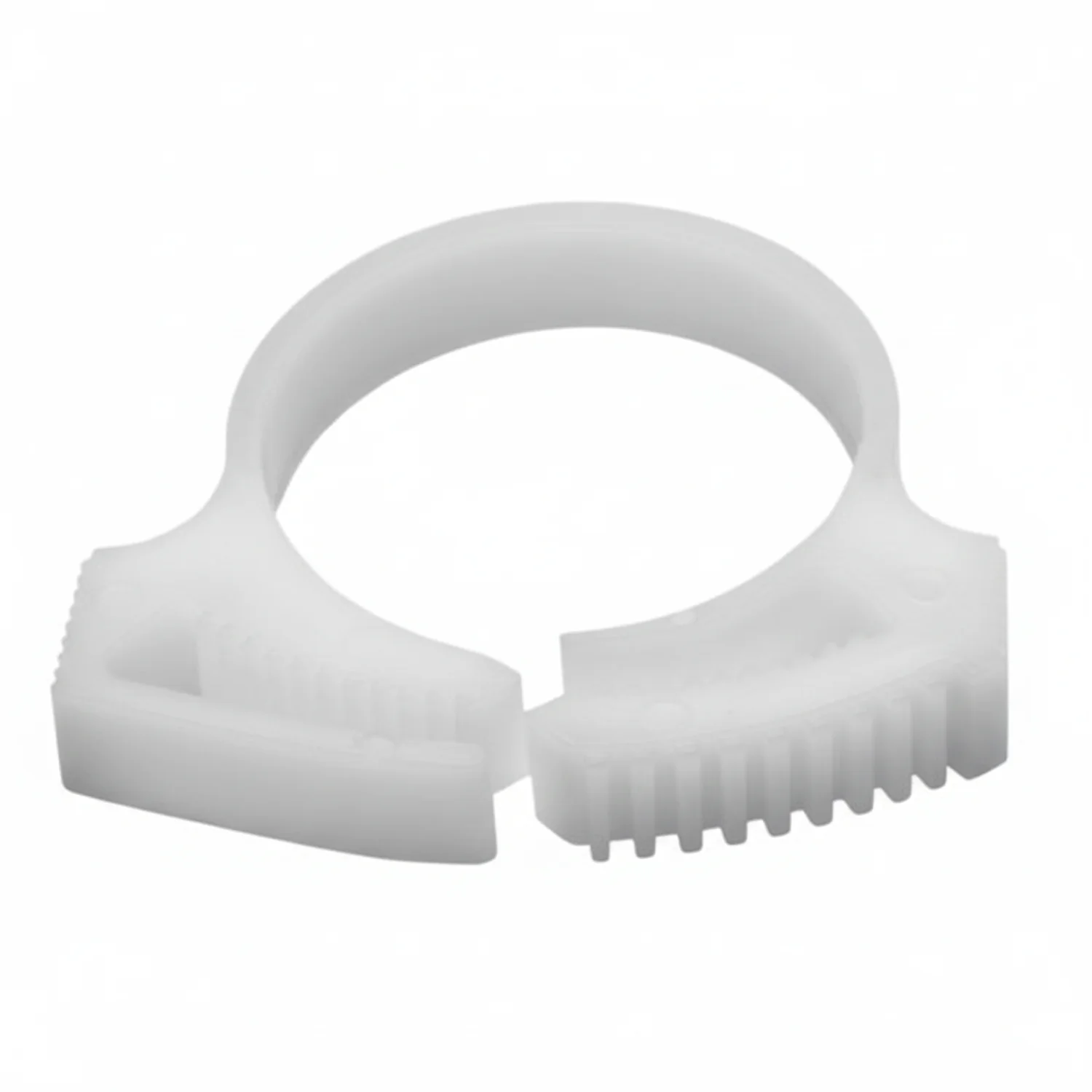 HellermannTyton SNP1910C2 Snapper Hose Clamp, .88"–1.0" Bundle Diameter, POM, White, 100/pkg