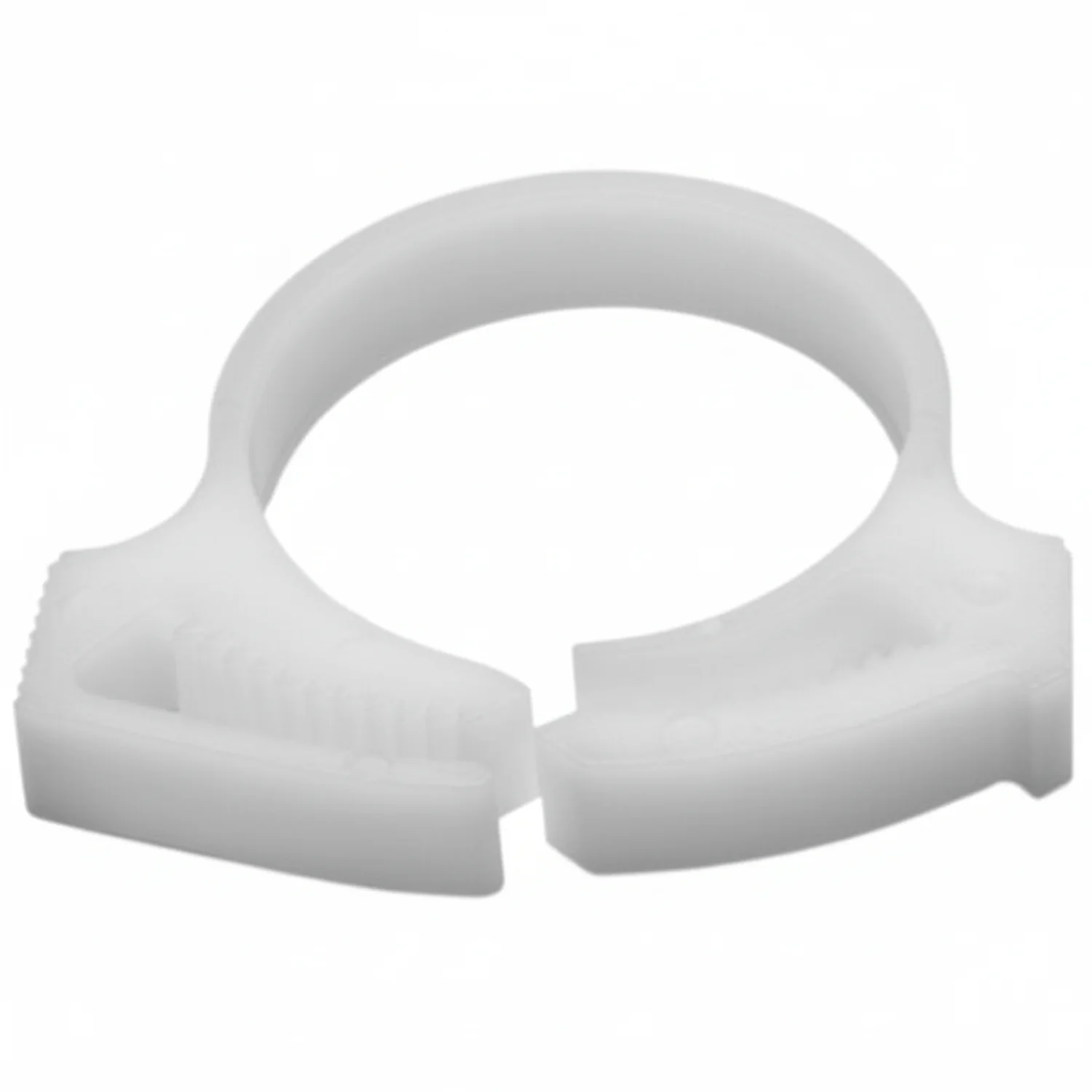 HellermannTyton SNP1910M4 Snapper Hose Clamp, .88"–1.0" Bundle Diameter, POM, White, 1000/pkg
